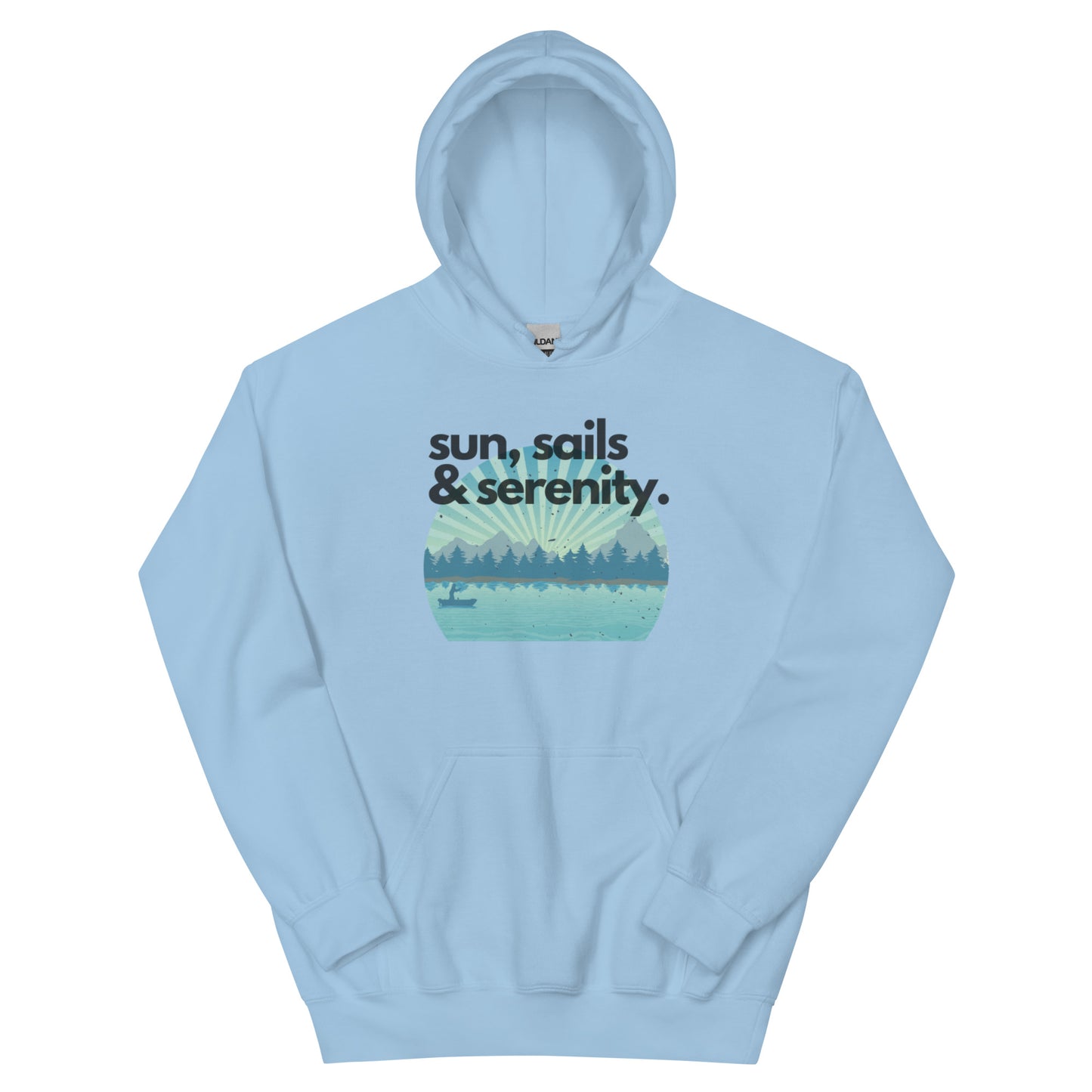 Unisex Hoodie - Sun, Sails & Serenity