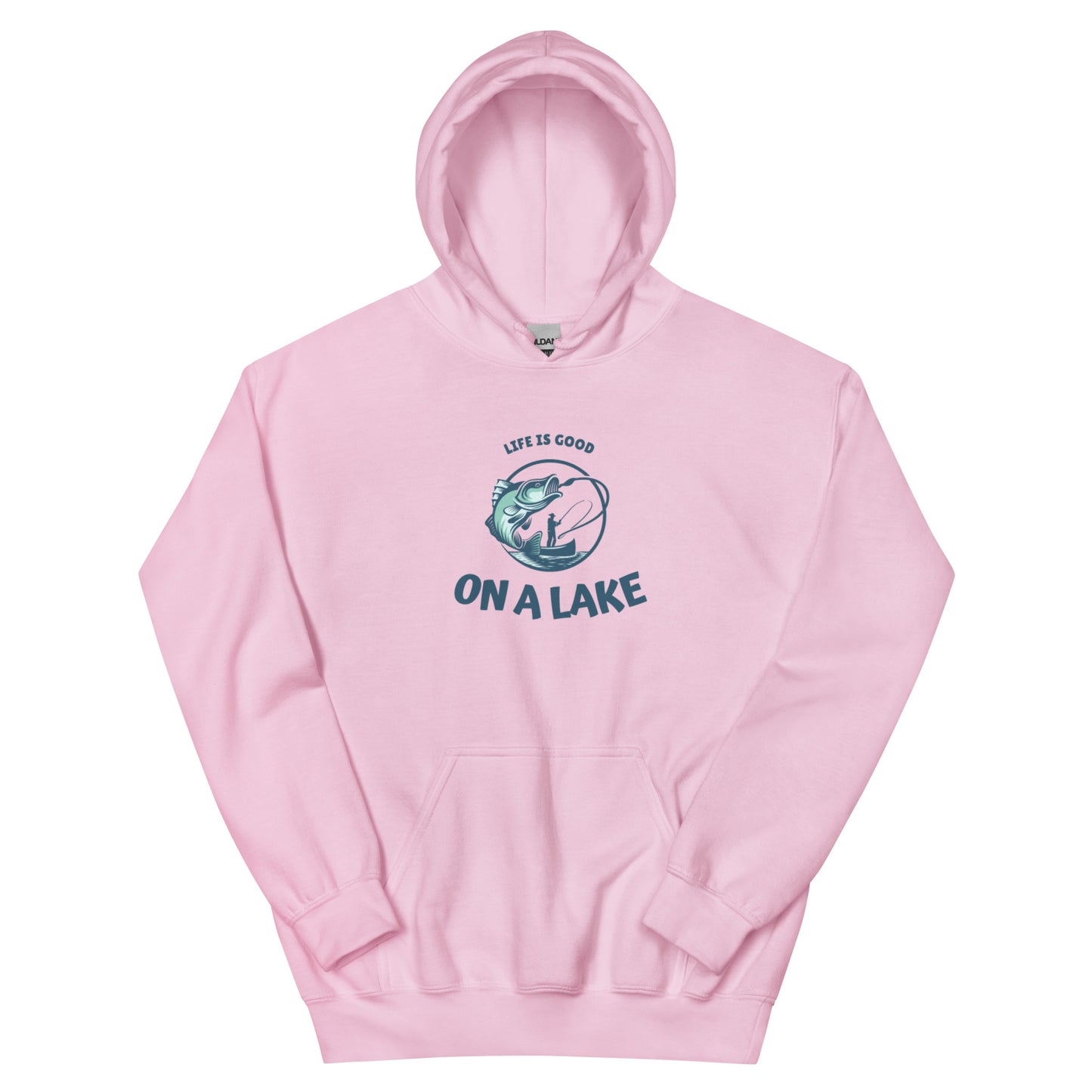 Unisex Hoodie - Life is Good on a Lake fisherman