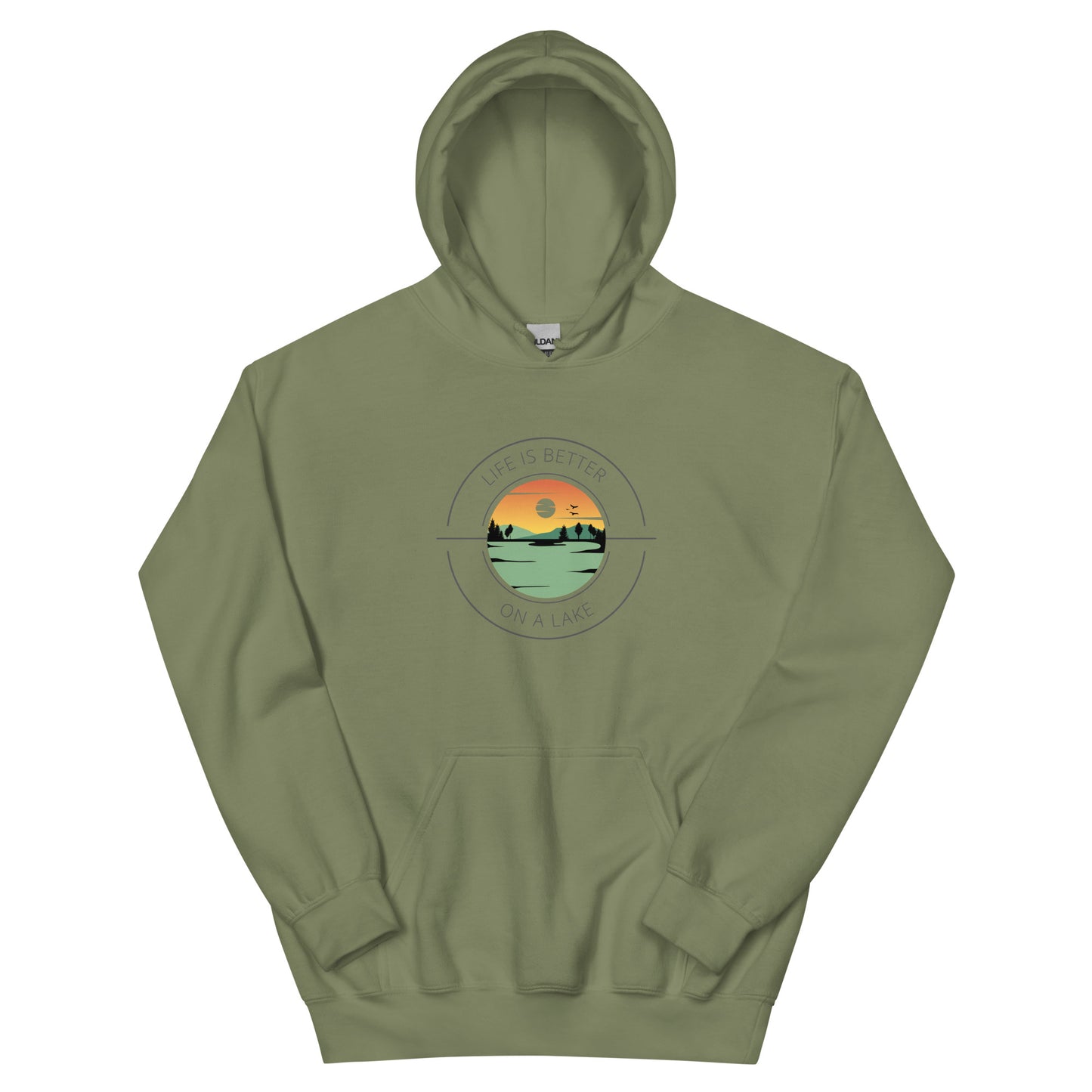 Unisex Hoodie - Life is Better orange & green