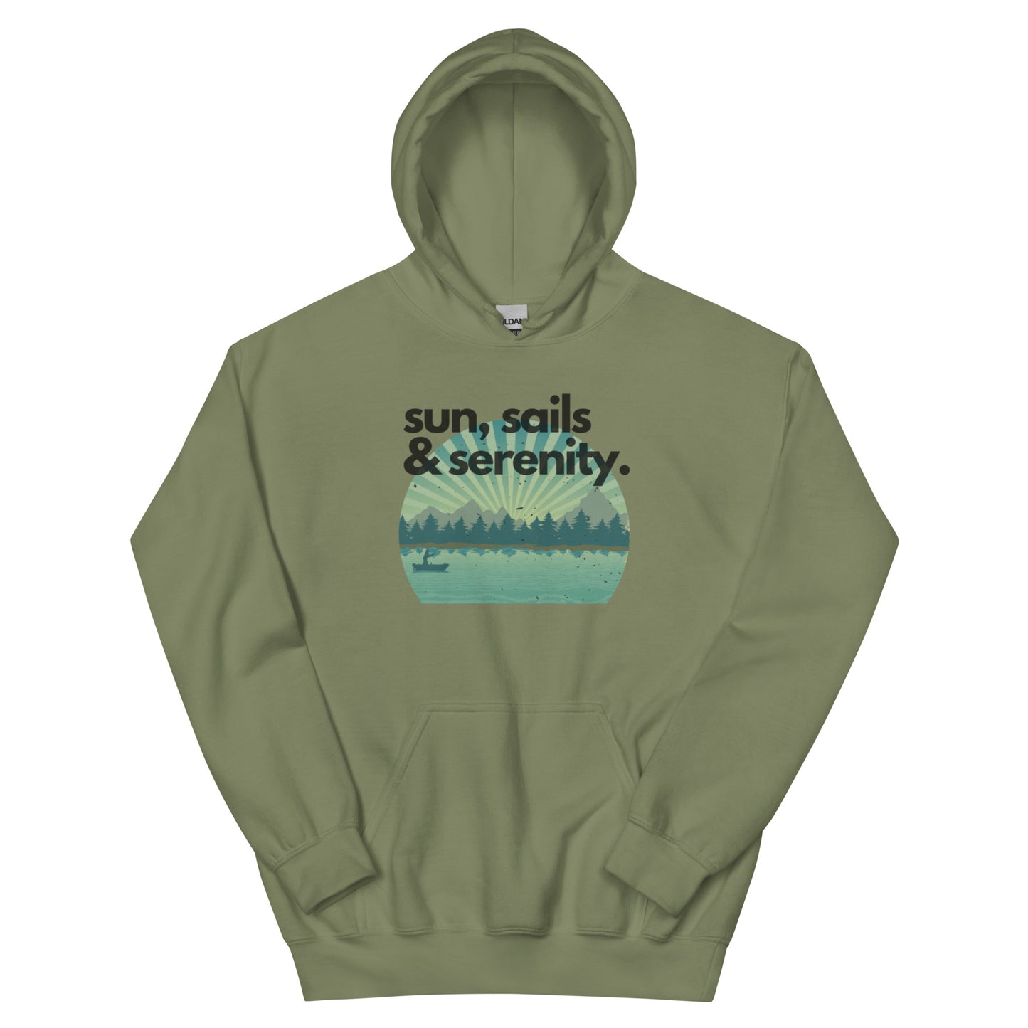 Unisex Hoodie - Sun, Sails & Serenity