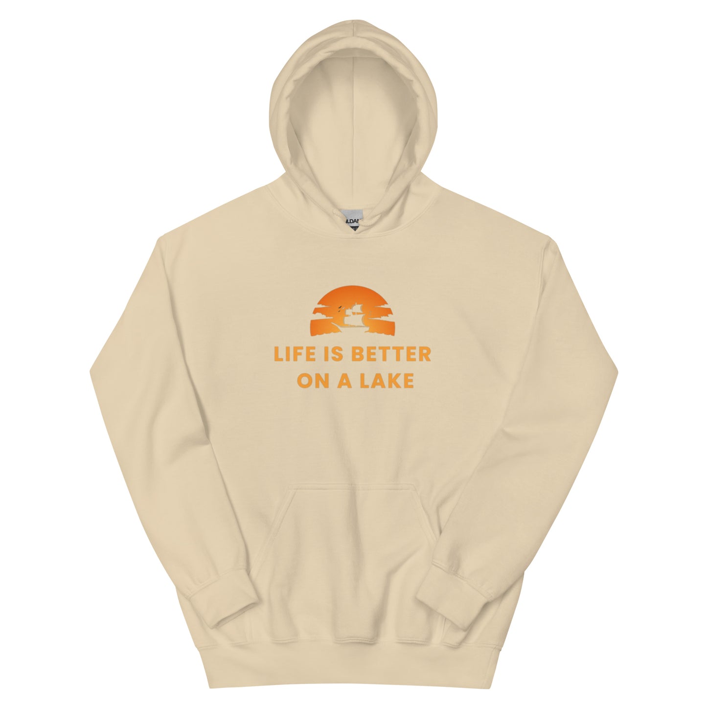 Unisex Hoodie - Life is Better on a Lake Sailboat in the Sunset