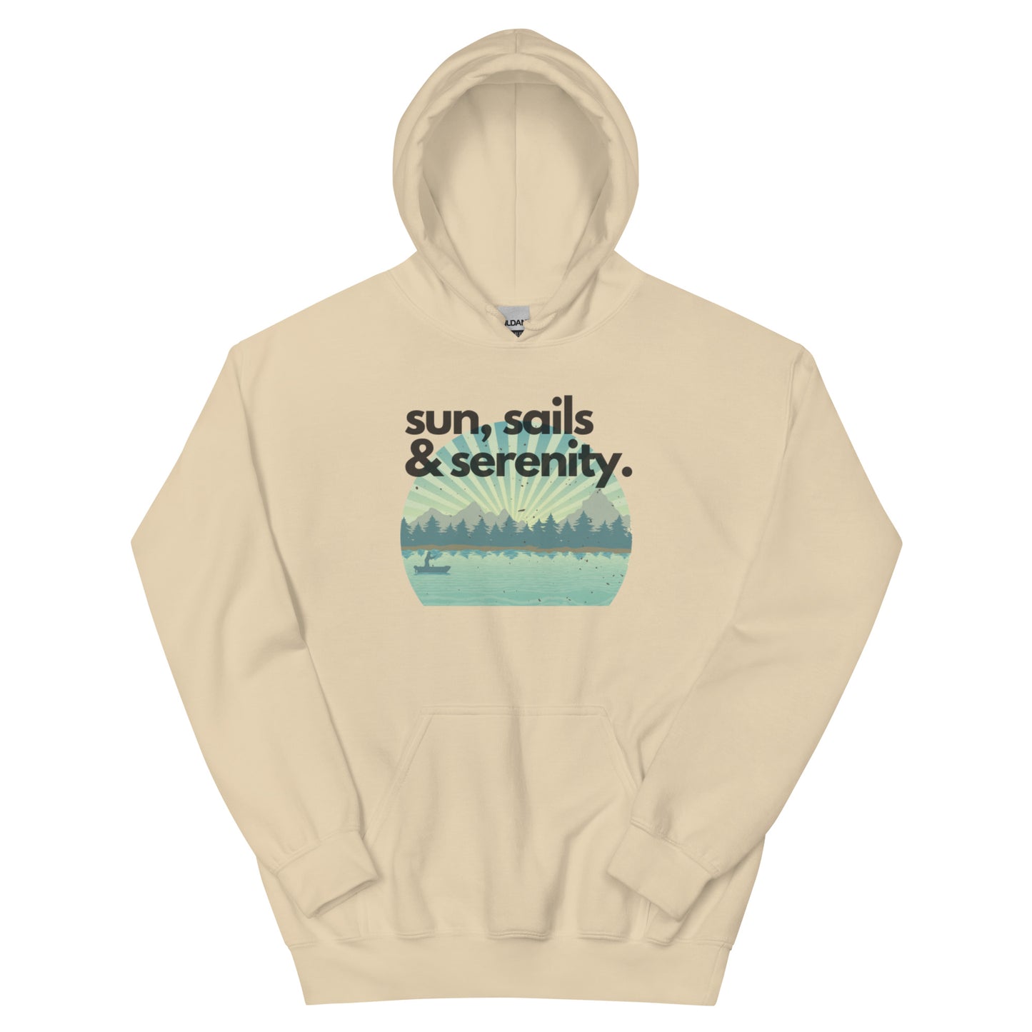 Unisex Hoodie - Sun, Sails & Serenity