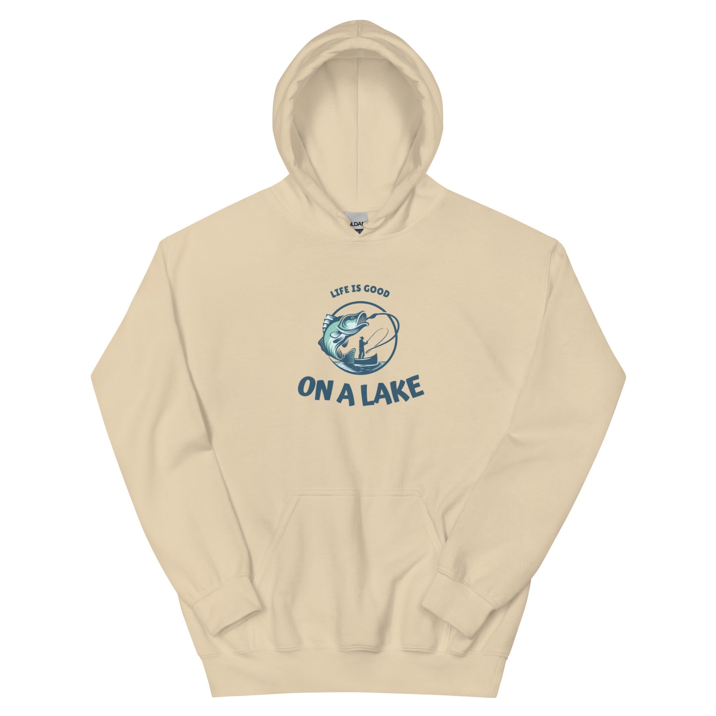 Unisex Hoodie - Life is Good on a Lake fisherman