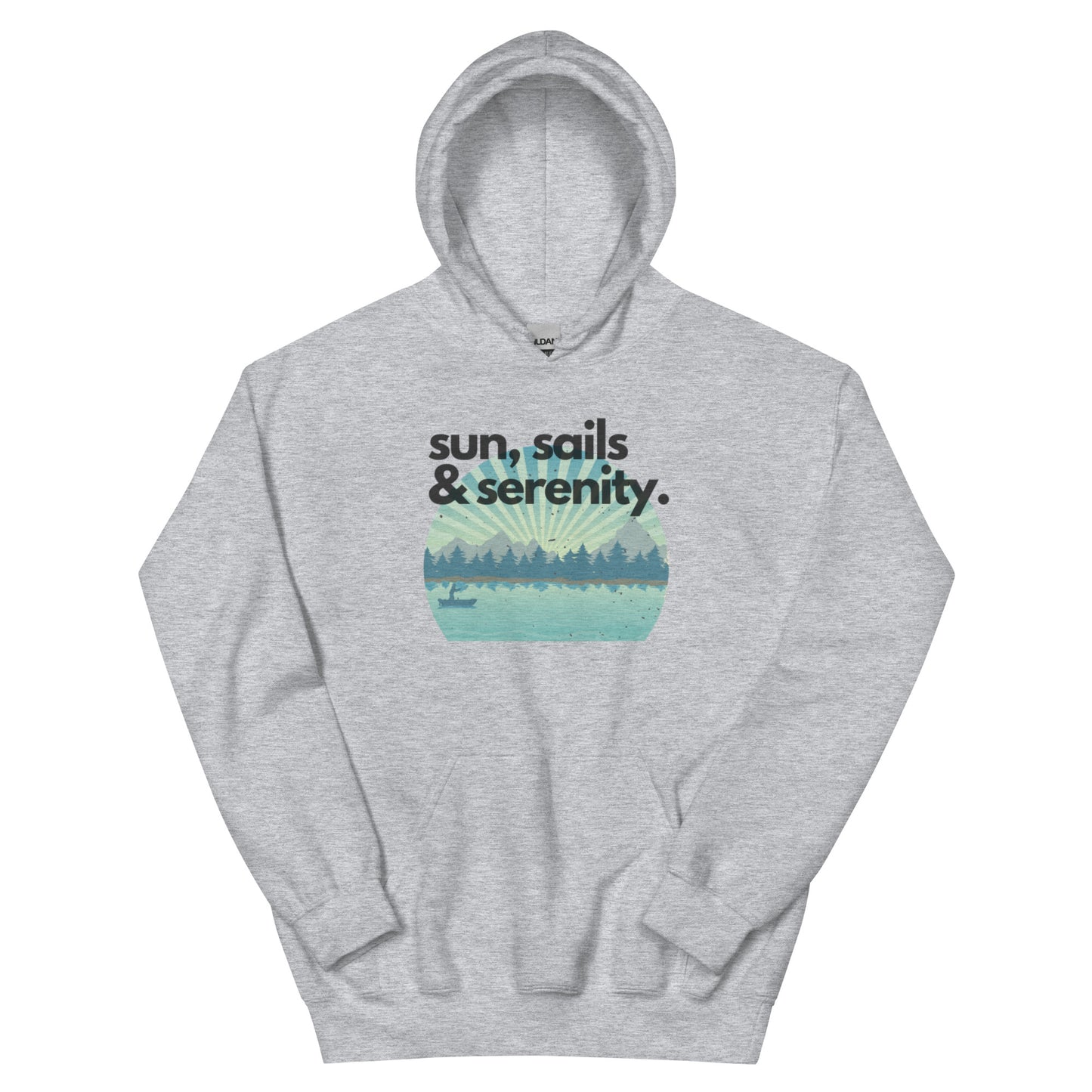 Unisex Hoodie - Sun, Sails & Serenity