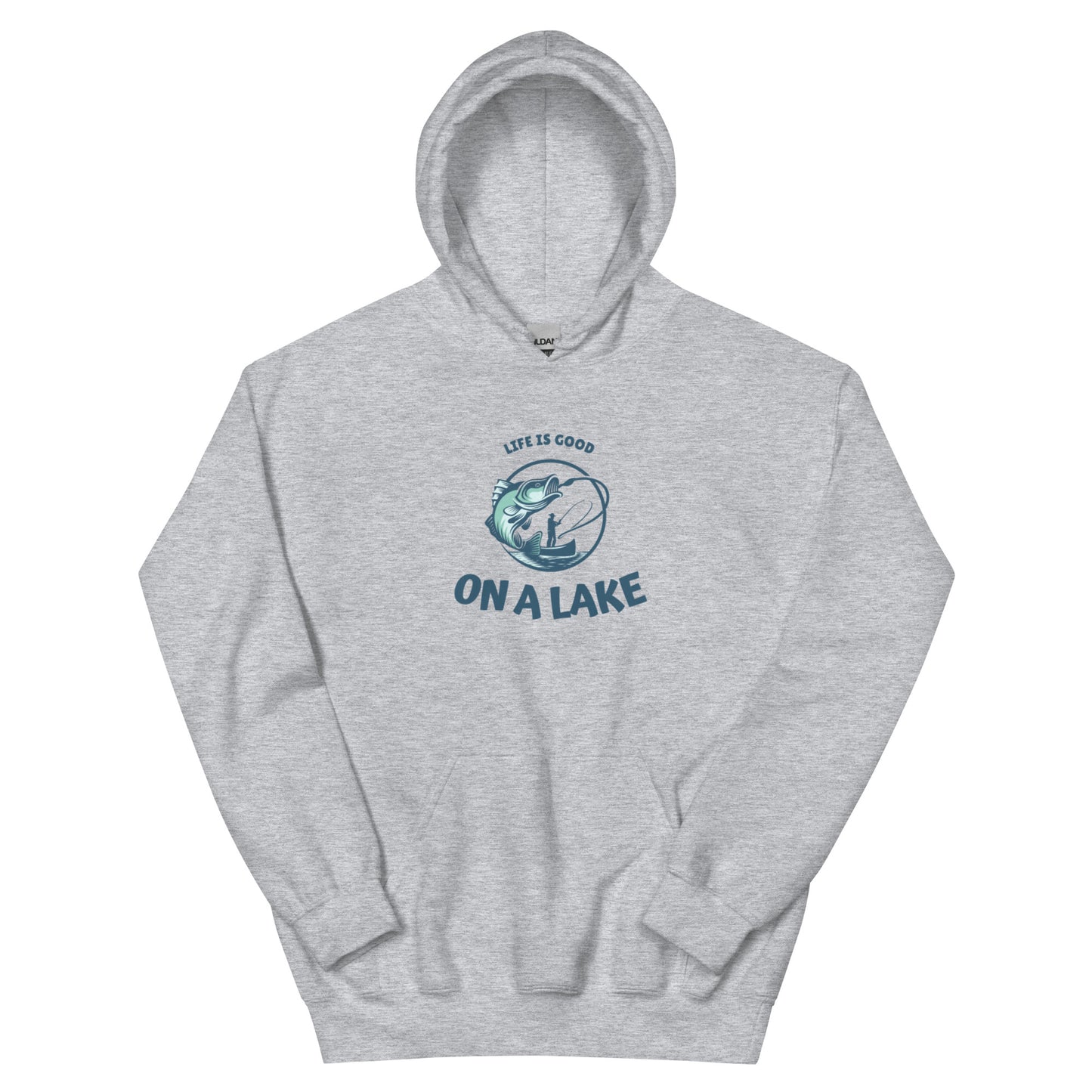 Unisex Hoodie - Life is Good on a Lake fisherman