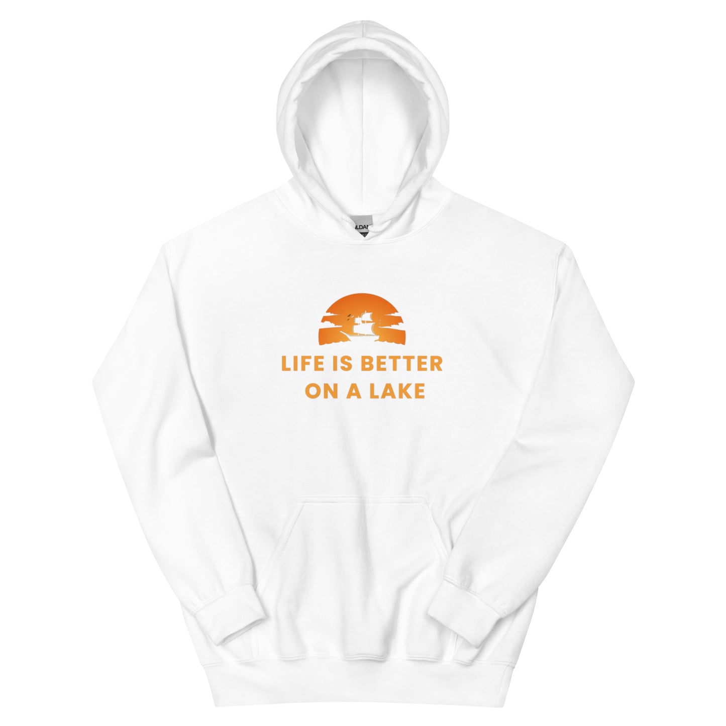 Unisex Hoodie - Life is Better on a Lake Sailboat in the Sunset