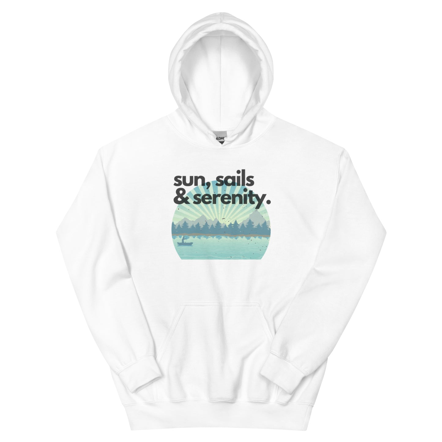 Unisex Hoodie - Sun, Sails & Serenity