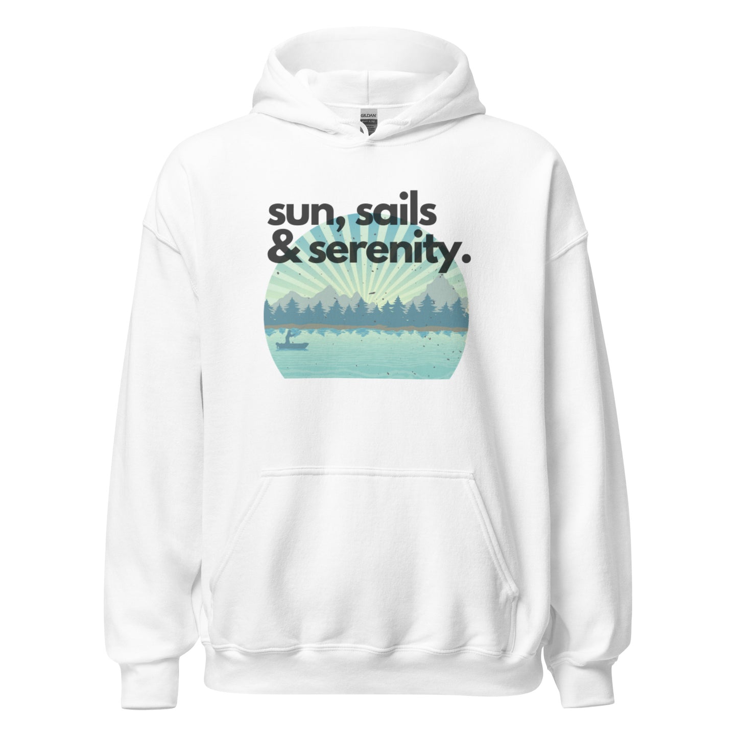 Unisex Hoodie - Sun, Sails & Serenity