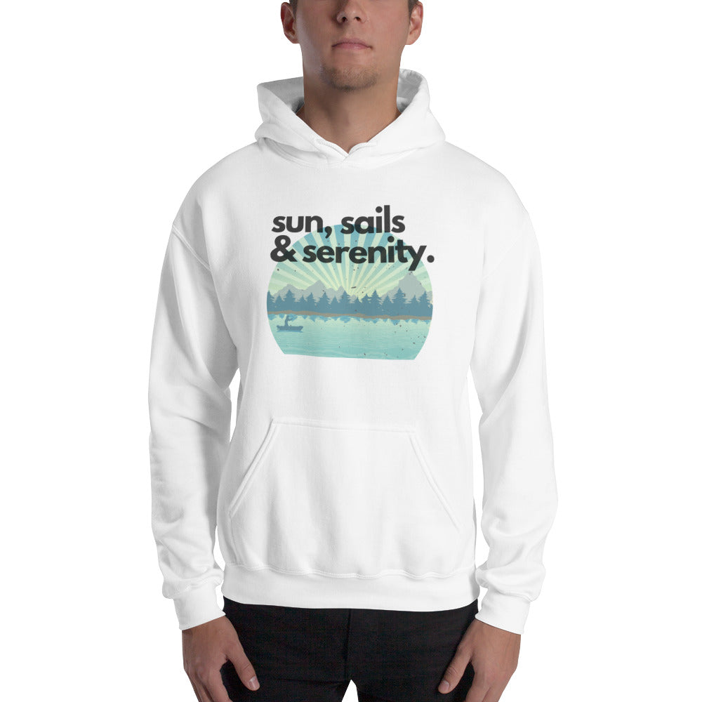 Unisex Hoodie - Sun, Sails & Serenity