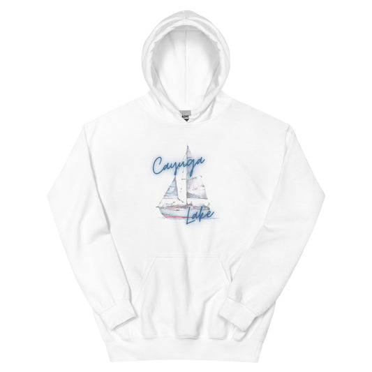 Unisex Hoodie - Cayuga Lake Sailboat 3