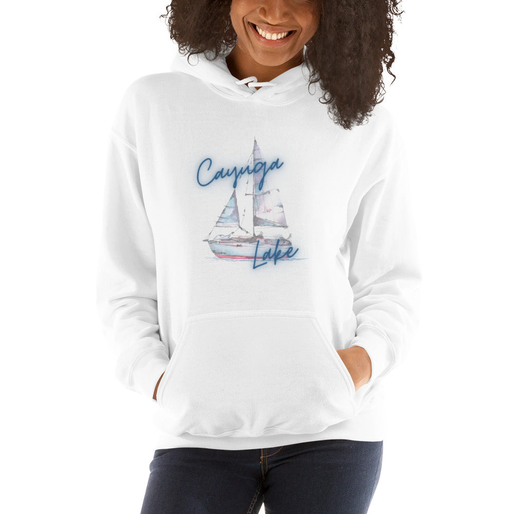 Unisex Hoodie - Cayuga Lake Sailboat 3