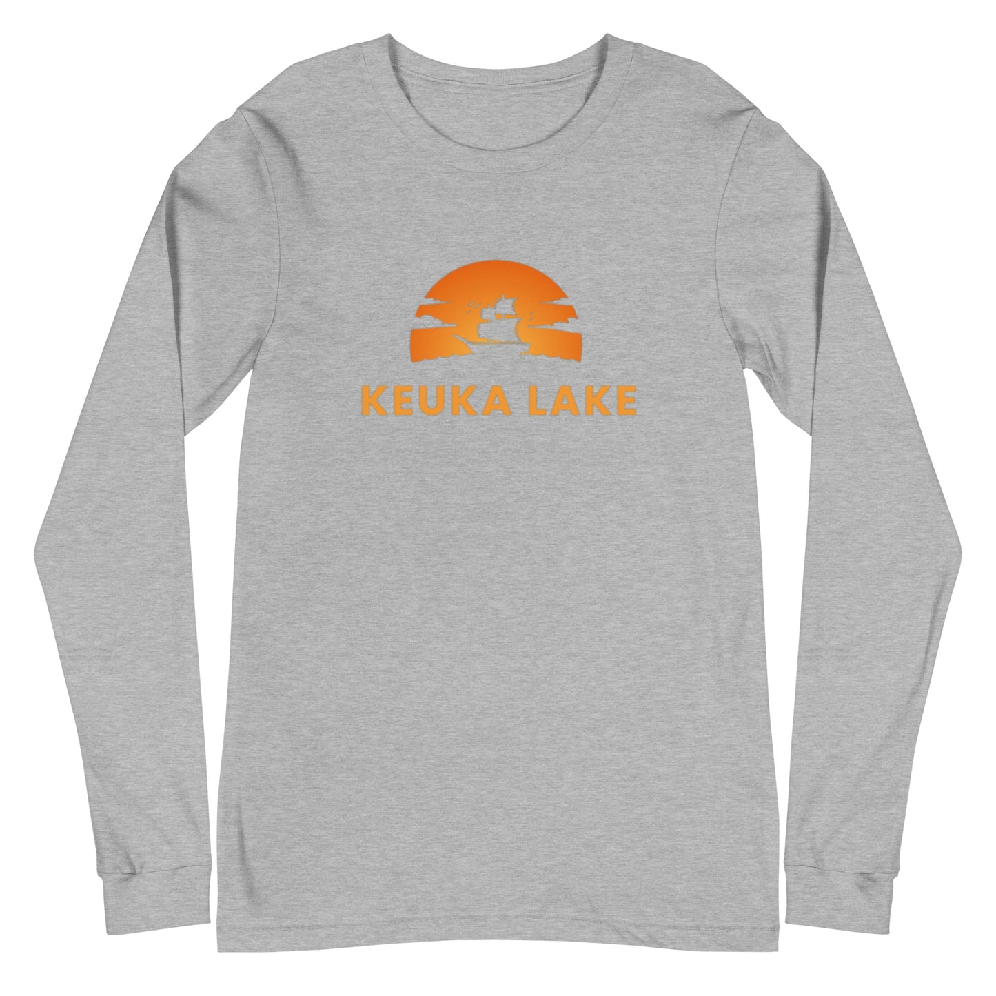 Unisex Long Sleeve Tee - Keuka Lake Blue Sailboat