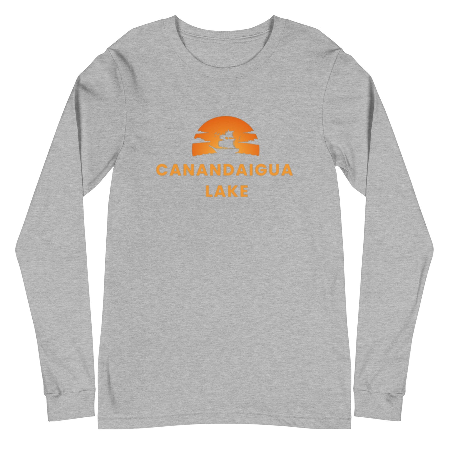 Unisex Long Sleeve Tee - Canandaigua Lake Blue Sailboat