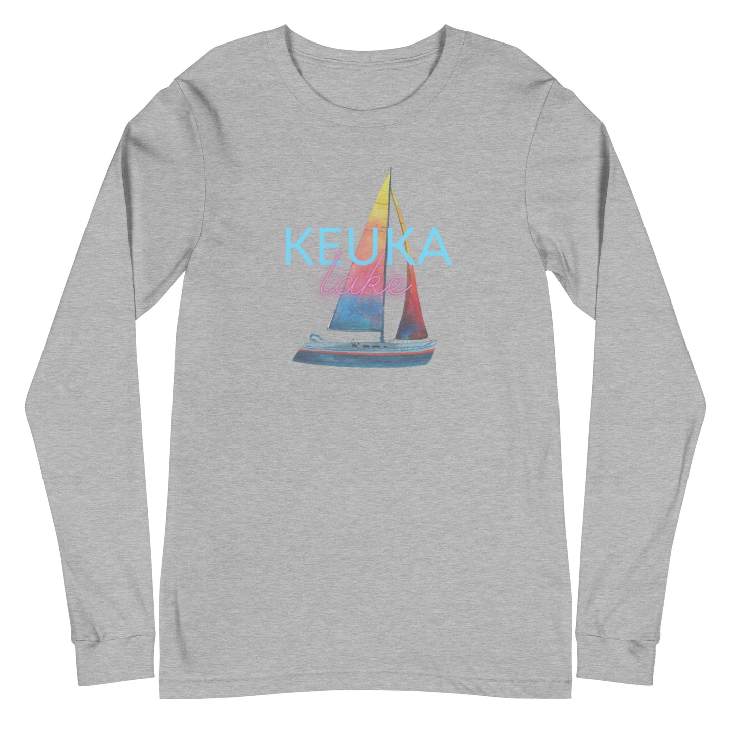 Unisex Long Sleeve Tee - Keuka Lake Sailboat 2