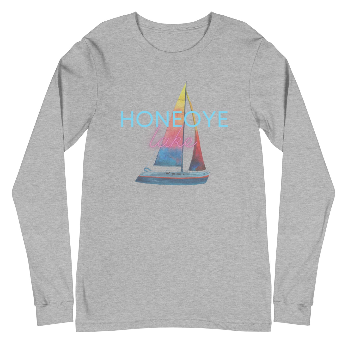 Unisex Long Sleeve Tee - Honeoye Lake Sailboat 2