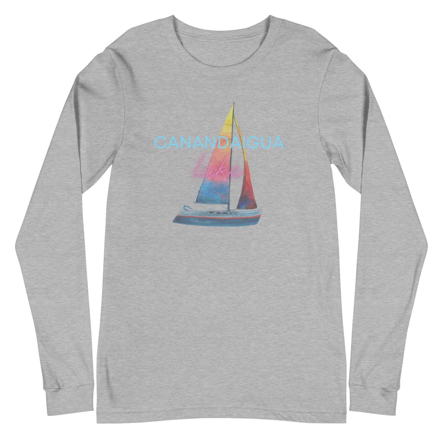 Unisex Long Sleeve Tee - Canandaigua Lake Sailboat 2