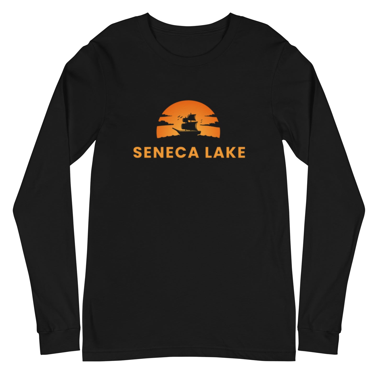 Unisex Long Sleeve Tee - Seneca Lake Blue Sailboat