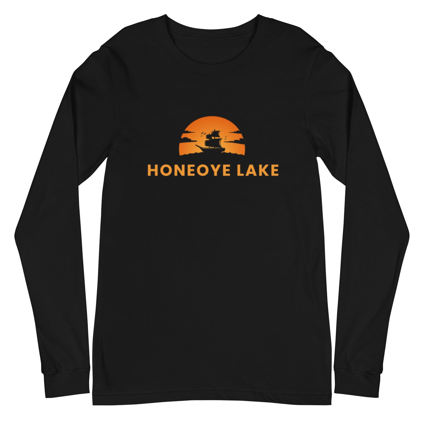 Unisex Long Sleeve Tee - Honeoye Lake Blue Sailboat