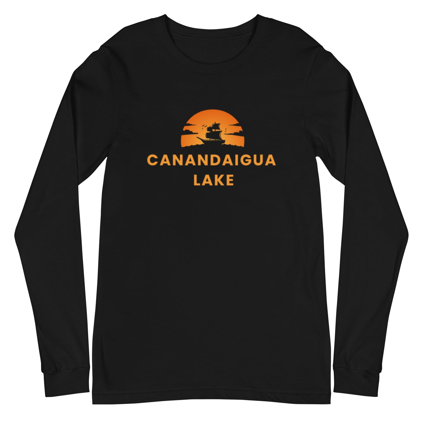 Unisex Long Sleeve Tee - Canandaigua Lake Blue Sailboat