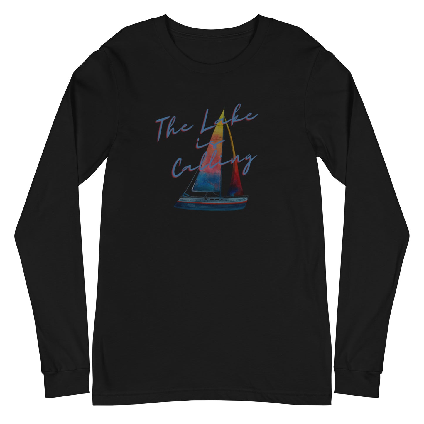 Unisex Long Sleeve Tee - The Lake is Calling Sailboat 2