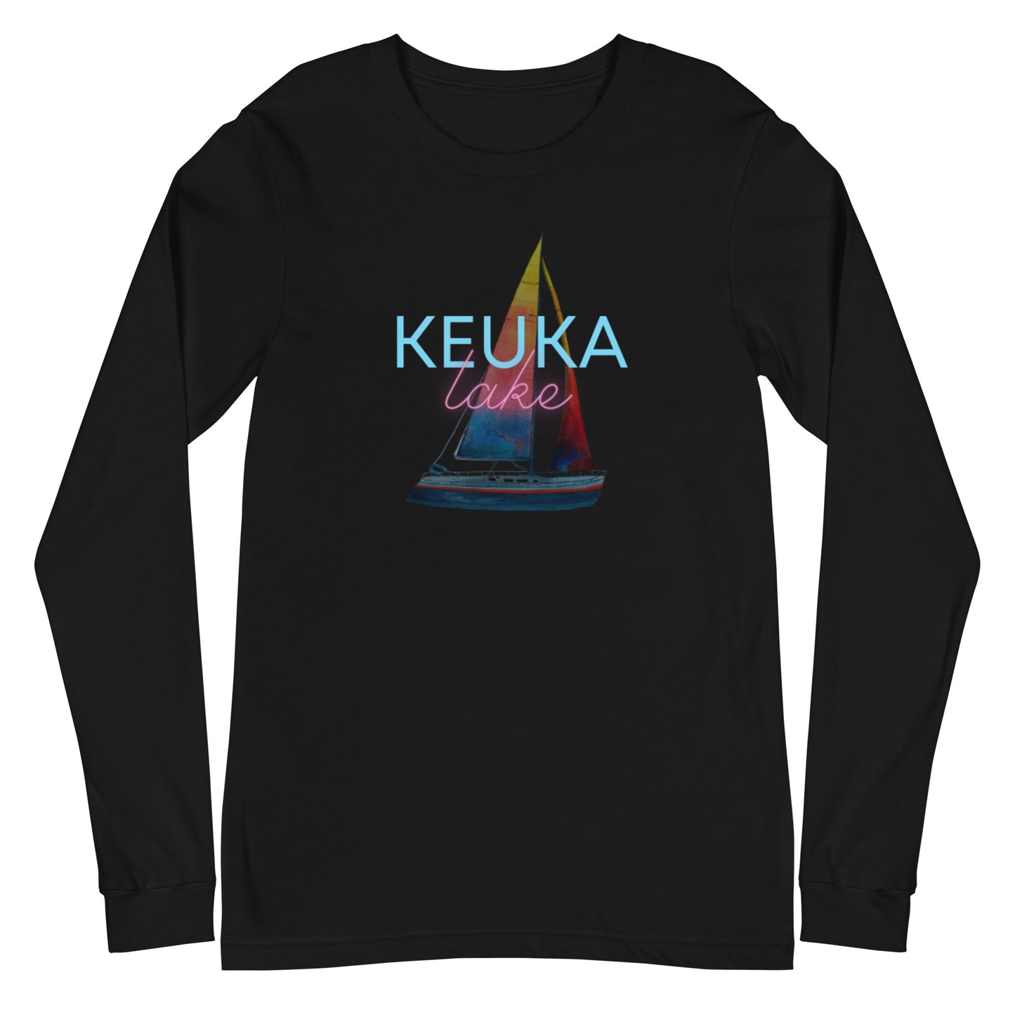 Unisex Long Sleeve Tee - Keuka Lake Sailboat 2