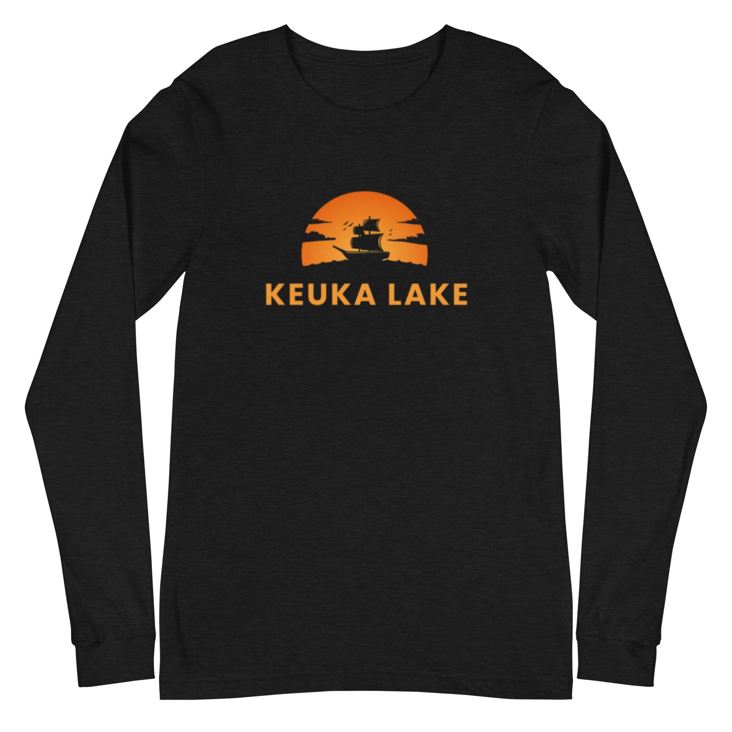 Unisex Long Sleeve Tee - Keuka Lake Blue Sailboat