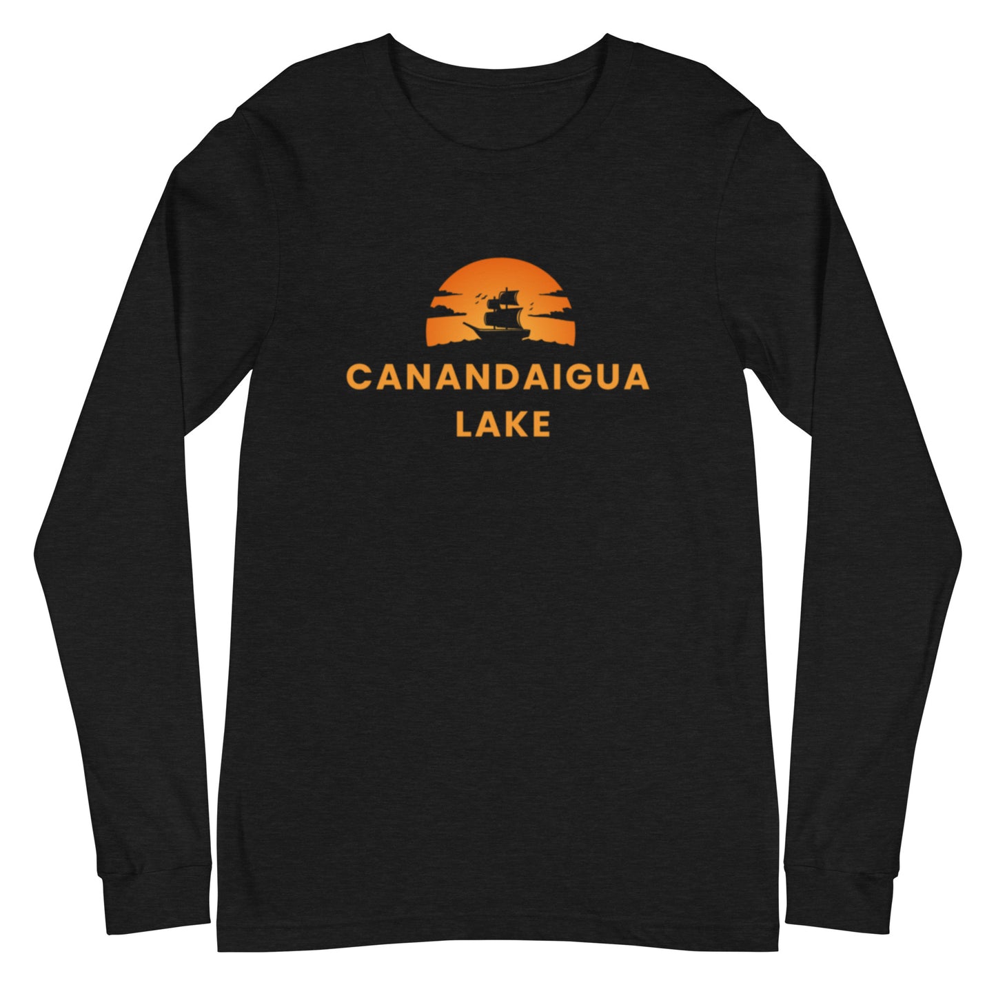 Unisex Long Sleeve Tee - Canandaigua Lake Blue Sailboat