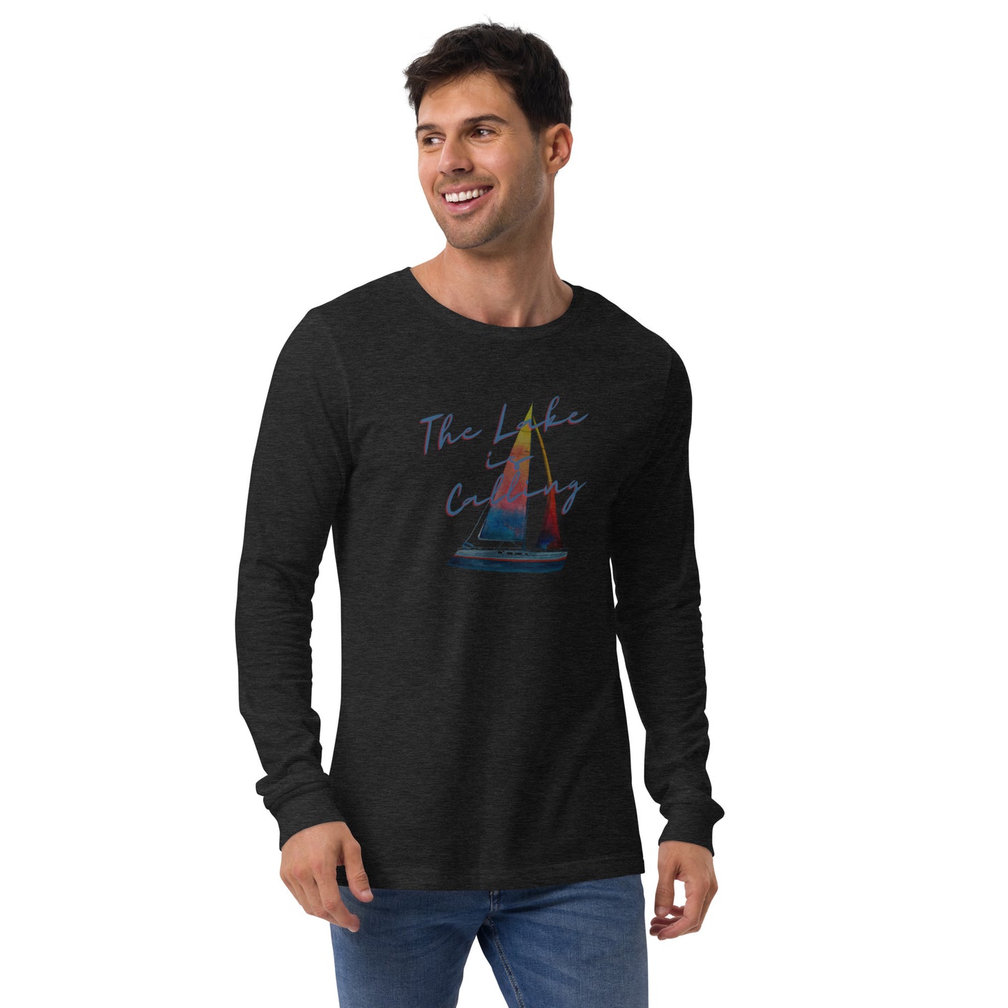 Unisex Long Sleeve Tee - The Lake is Calling Sailboat 2