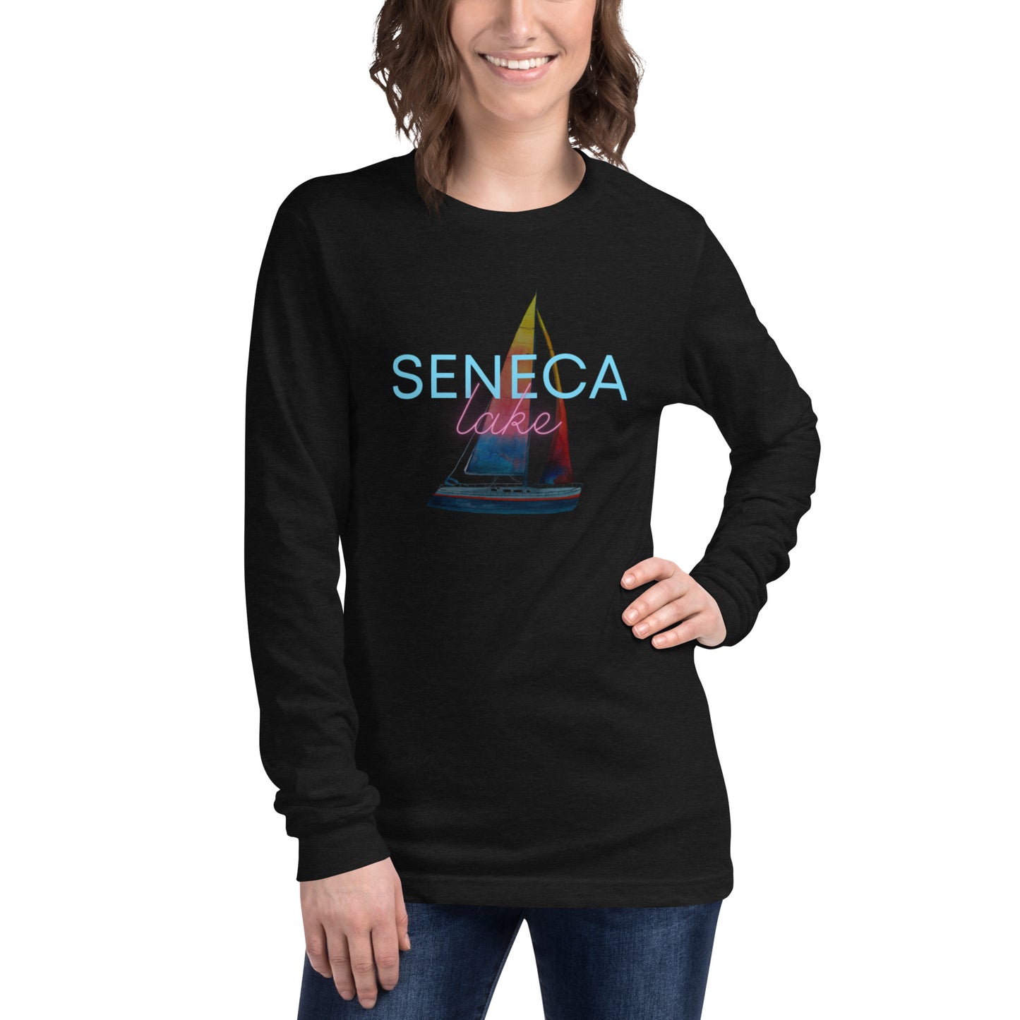 Unisex Long Sleeve Tee - Seneca Lake Sailboat 2