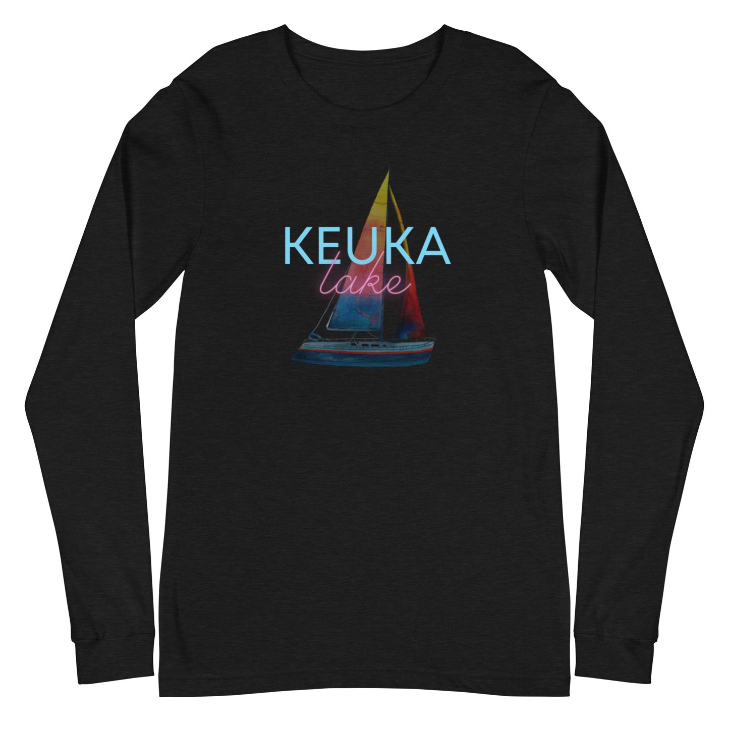 Unisex Long Sleeve Tee - Keuka Lake Sailboat 2