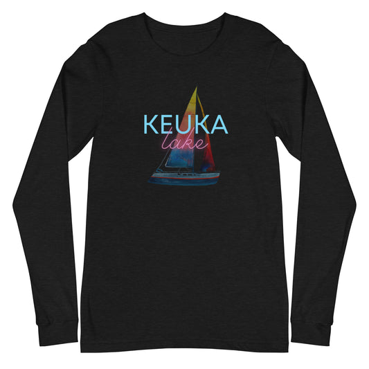 Unisex Long Sleeve Tee - Keuka Lake Sailboat 2