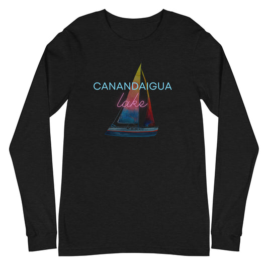 Unisex Long Sleeve Tee - Canandaigua Lake Sailboat 2