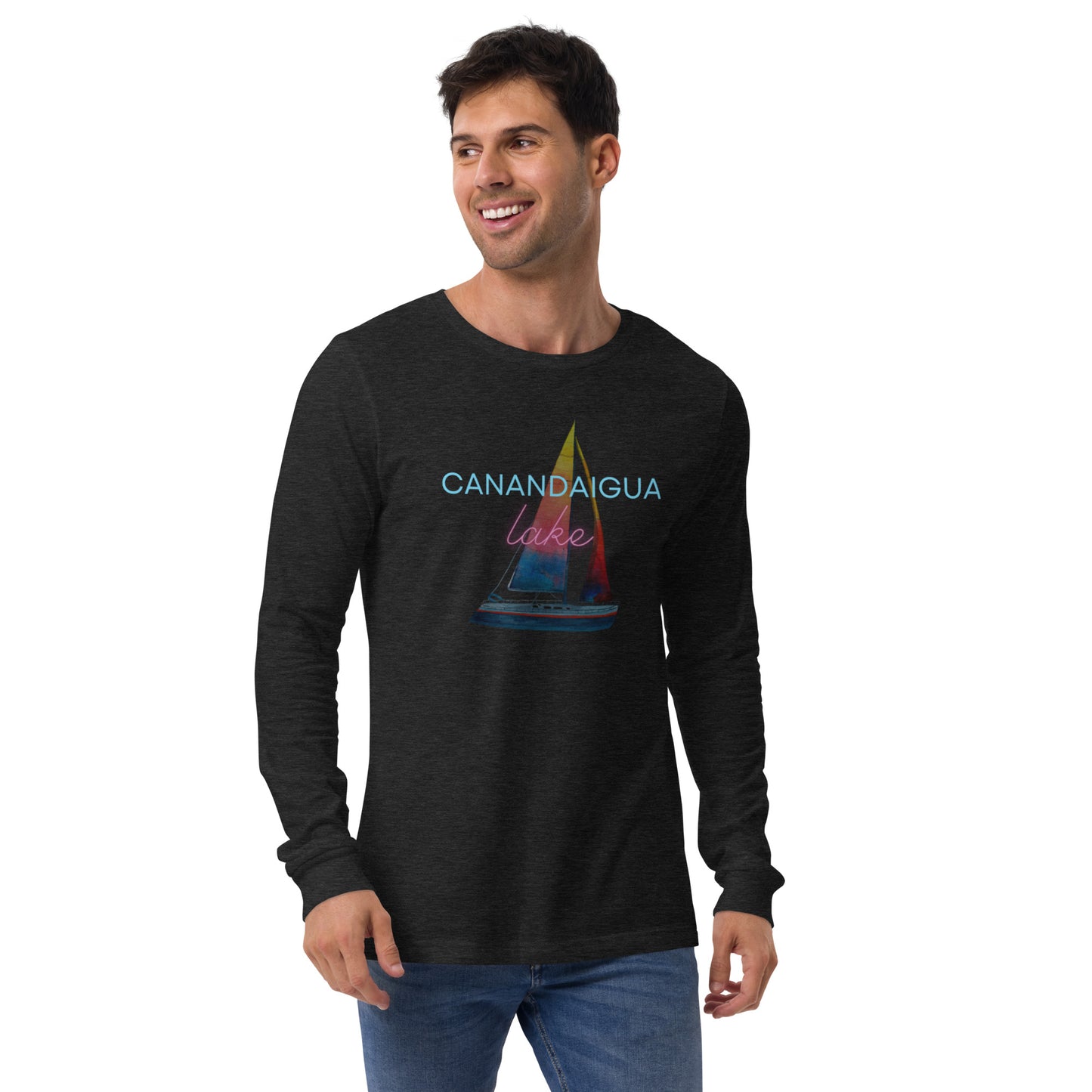 Unisex Long Sleeve Tee - Canandaigua Lake Sailboat 2