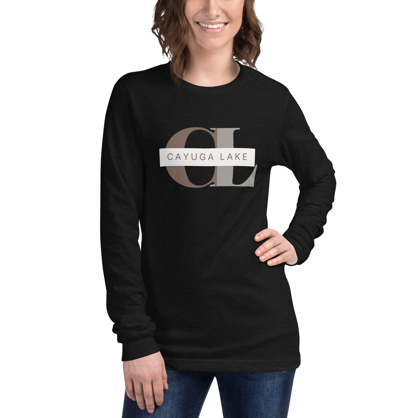 Unisex Long Sleeve Tee - Cayuga Lake monogram style 2