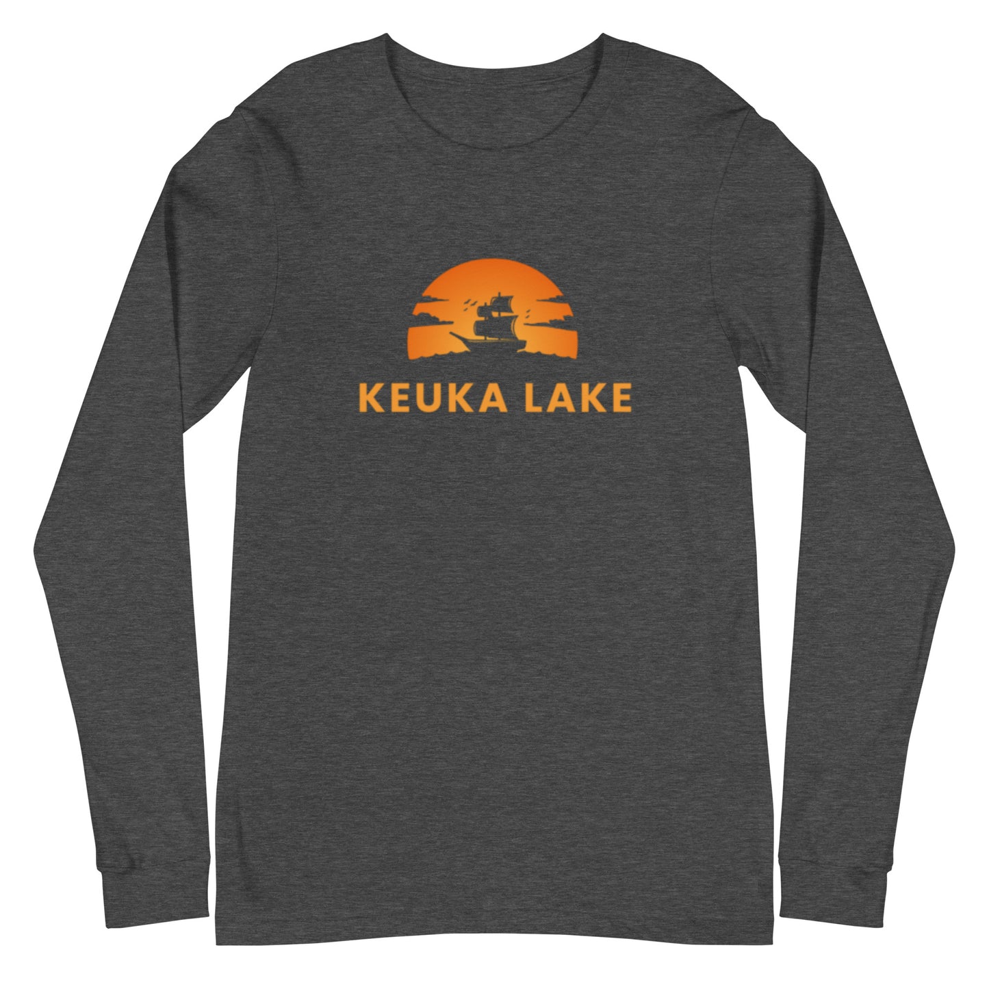 Unisex Long Sleeve Tee - Keuka Lake Blue Sailboat