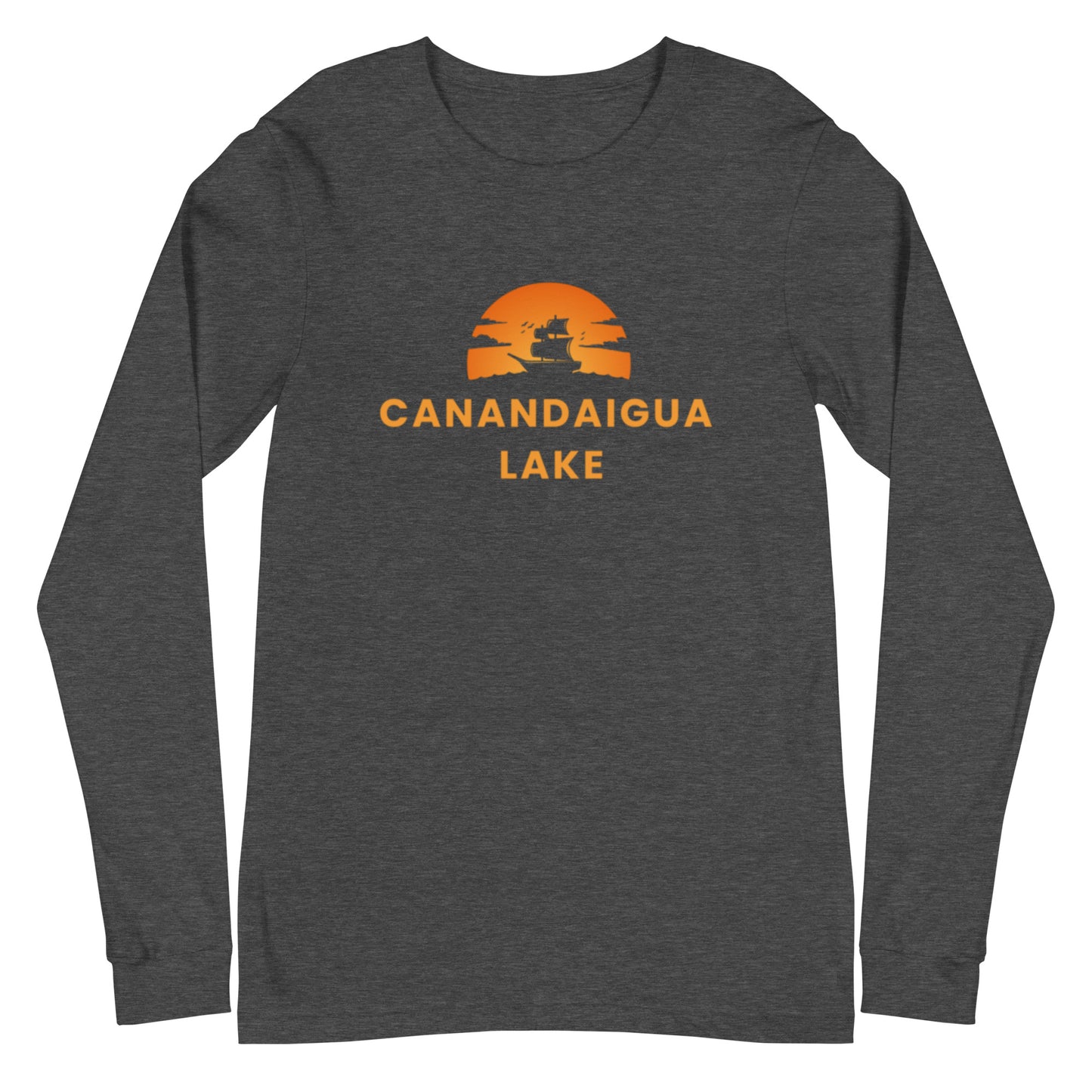 Unisex Long Sleeve Tee - Canandaigua Lake Blue Sailboat