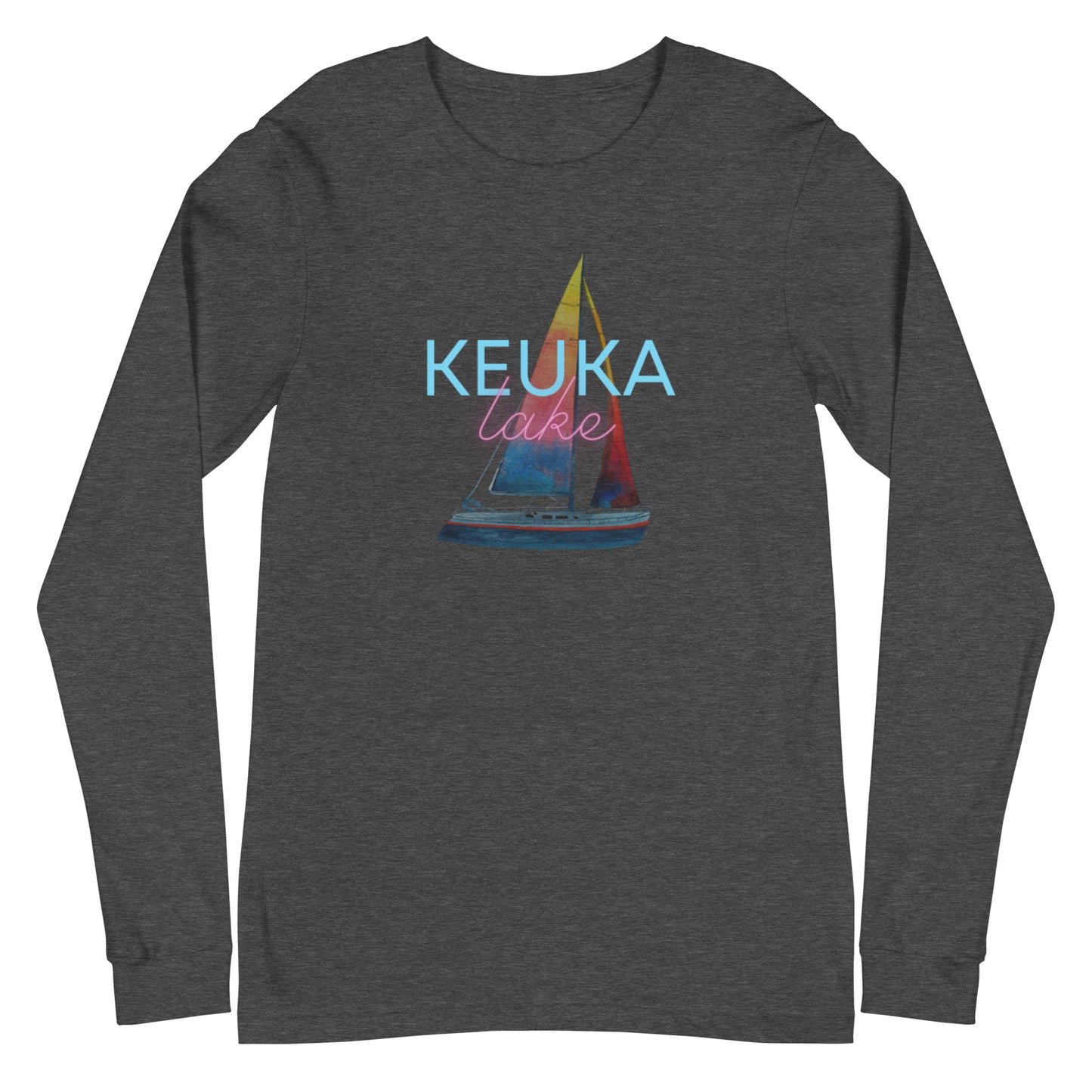 Unisex Long Sleeve Tee - Keuka Lake Sailboat 2