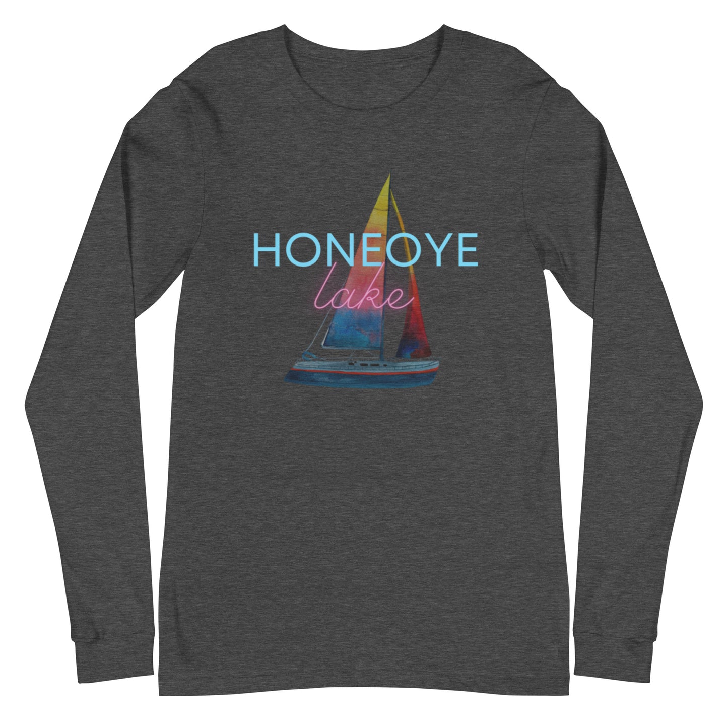 Unisex Long Sleeve Tee - Honeoye Lake Sailboat 2