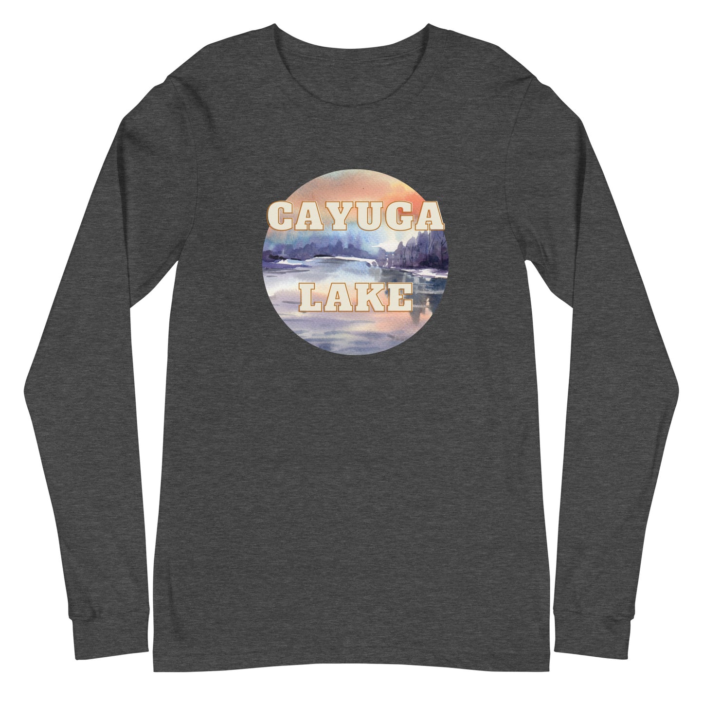 Unisex Long Sleeve Tee - Cayuga Lake watercolors