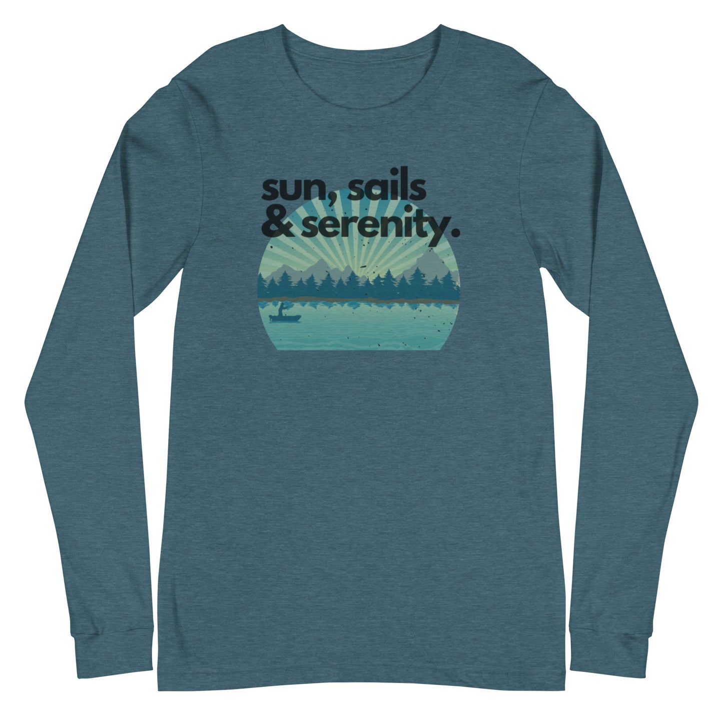 Unisex Long Sleeve Tee - Sun, Sails & Serenity