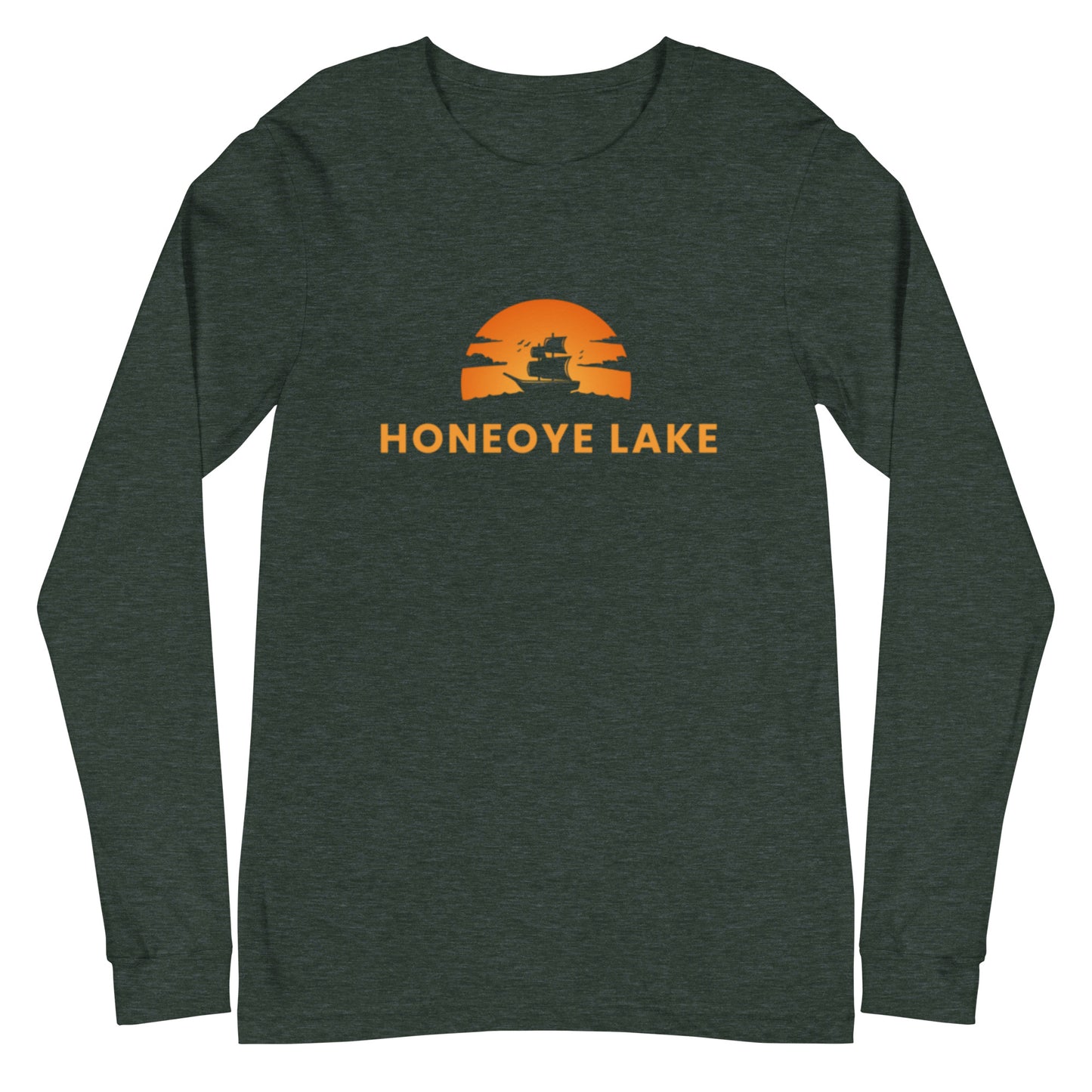 Unisex Long Sleeve Tee - Honeoye Lake Blue Sailboat