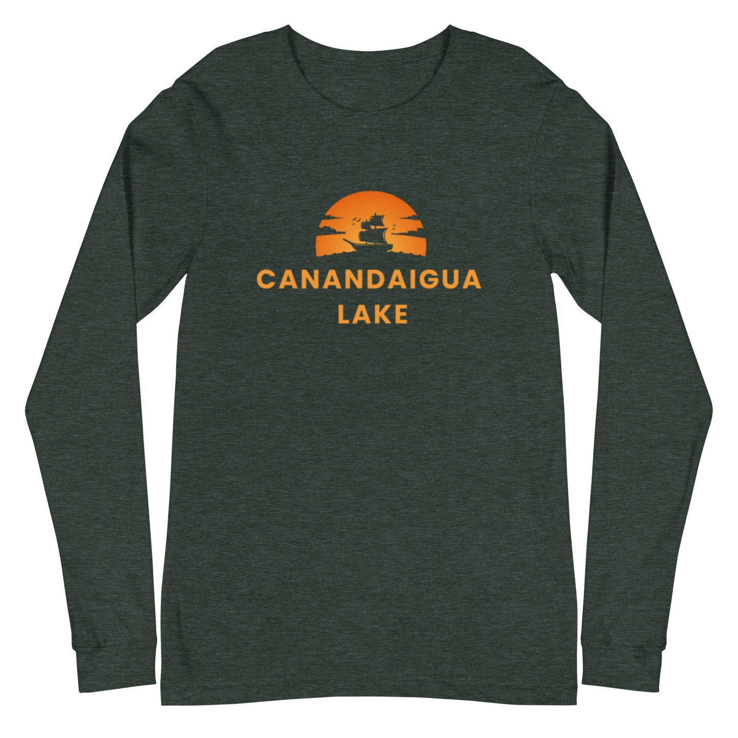 Unisex Long Sleeve Tee - Canandaigua Lake Blue Sailboat