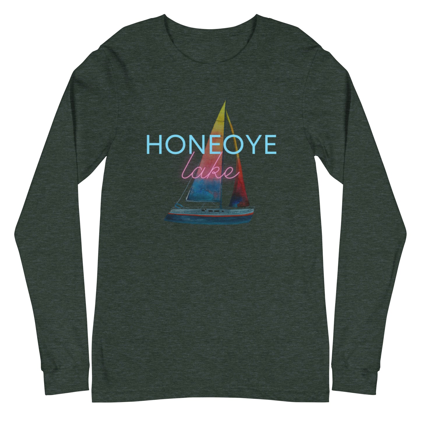 Unisex Long Sleeve Tee - Honeoye Lake Sailboat 2