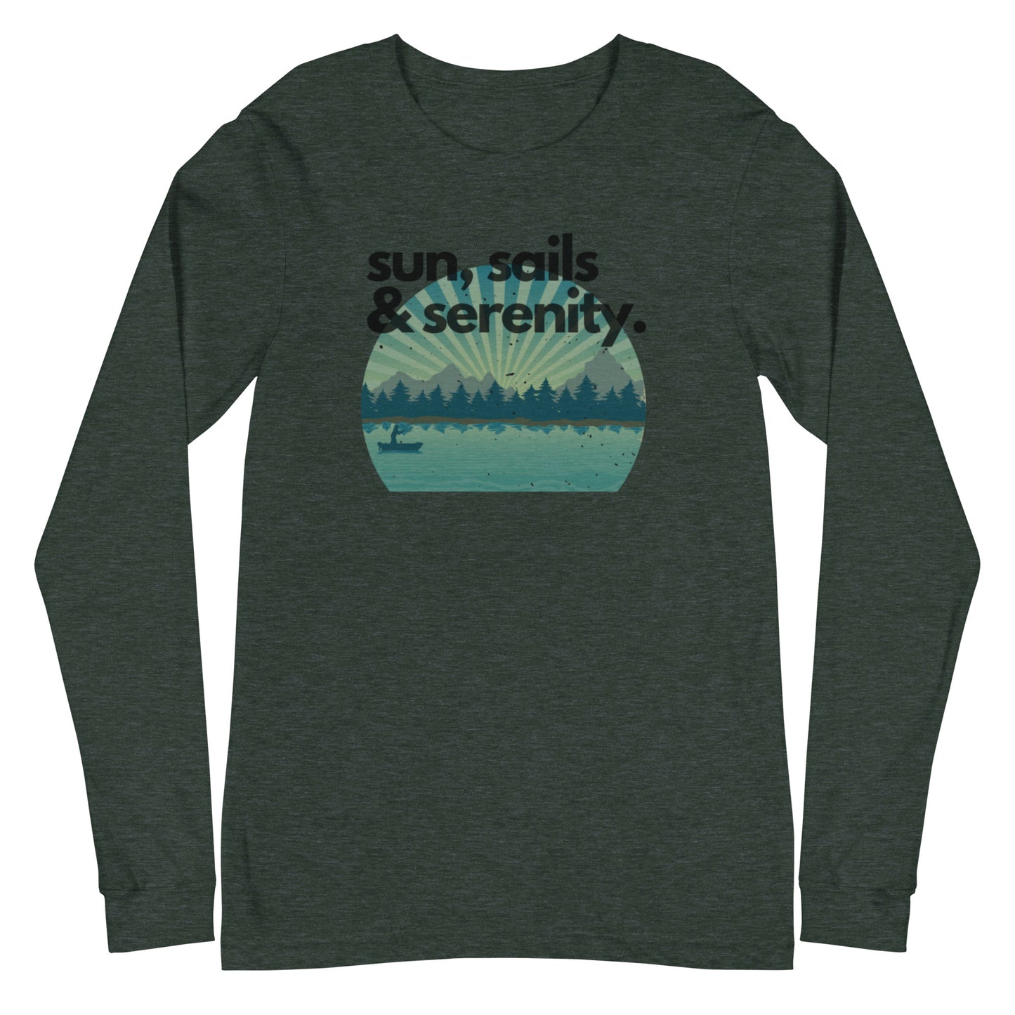 Unisex Long Sleeve Tee - Sun, Sails & Serenity