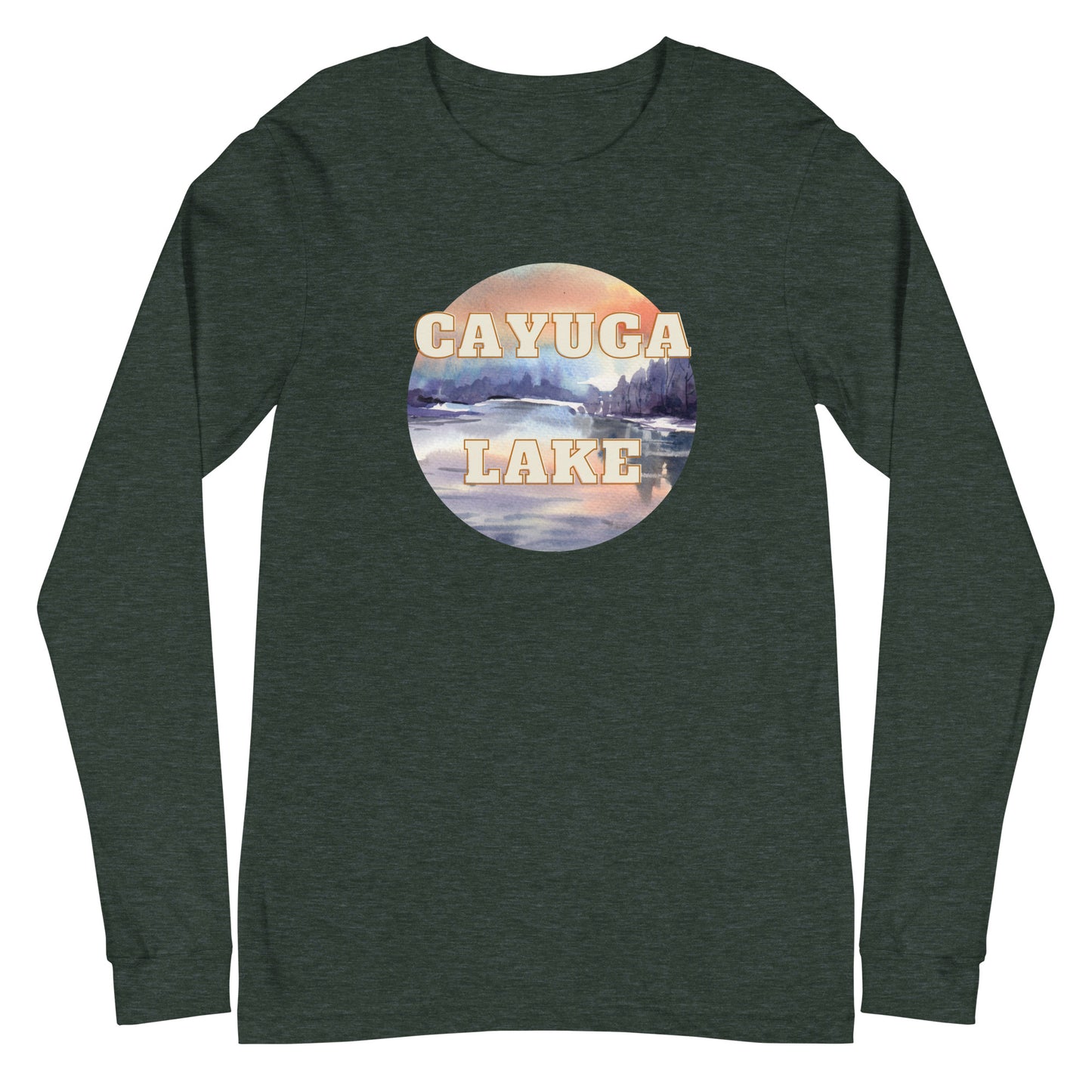 Unisex Long Sleeve Tee - Cayuga Lake watercolors