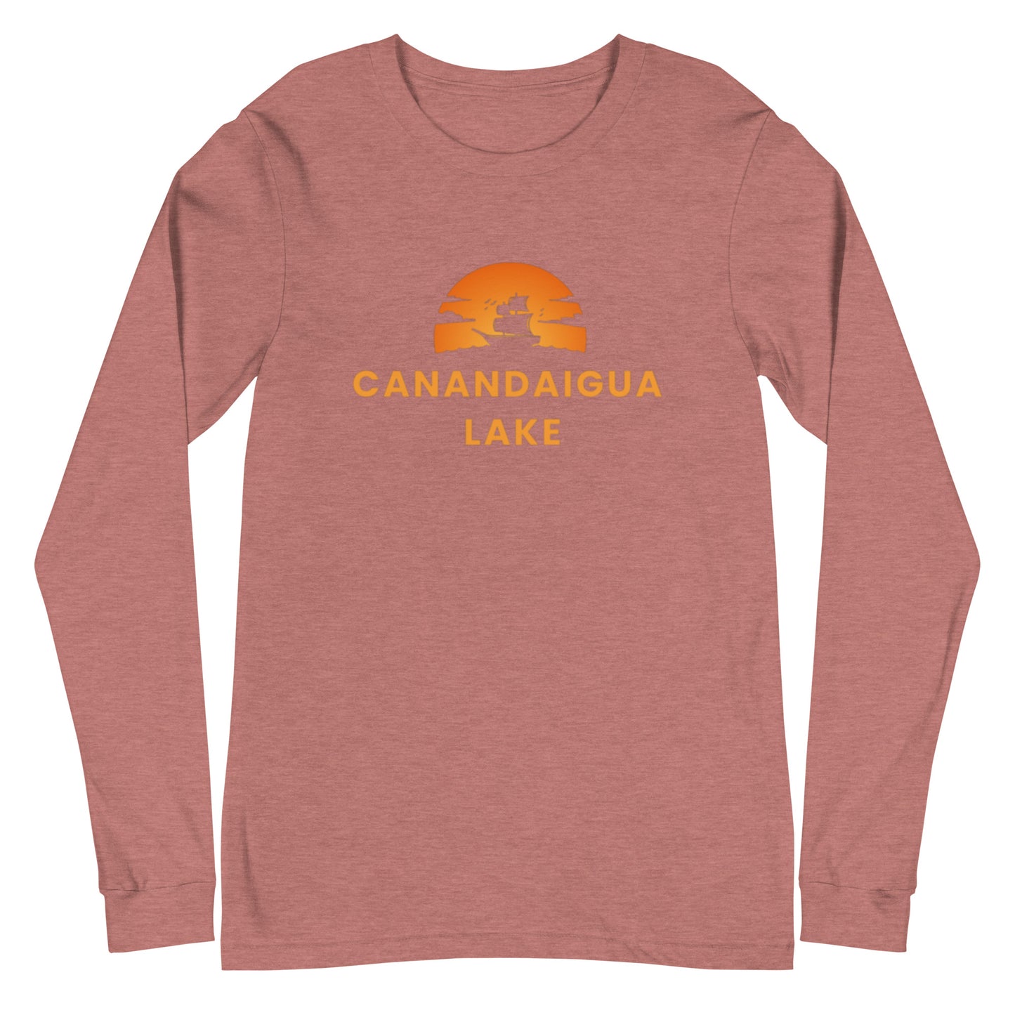 Unisex Long Sleeve Tee - Canandaigua Lake Blue Sailboat