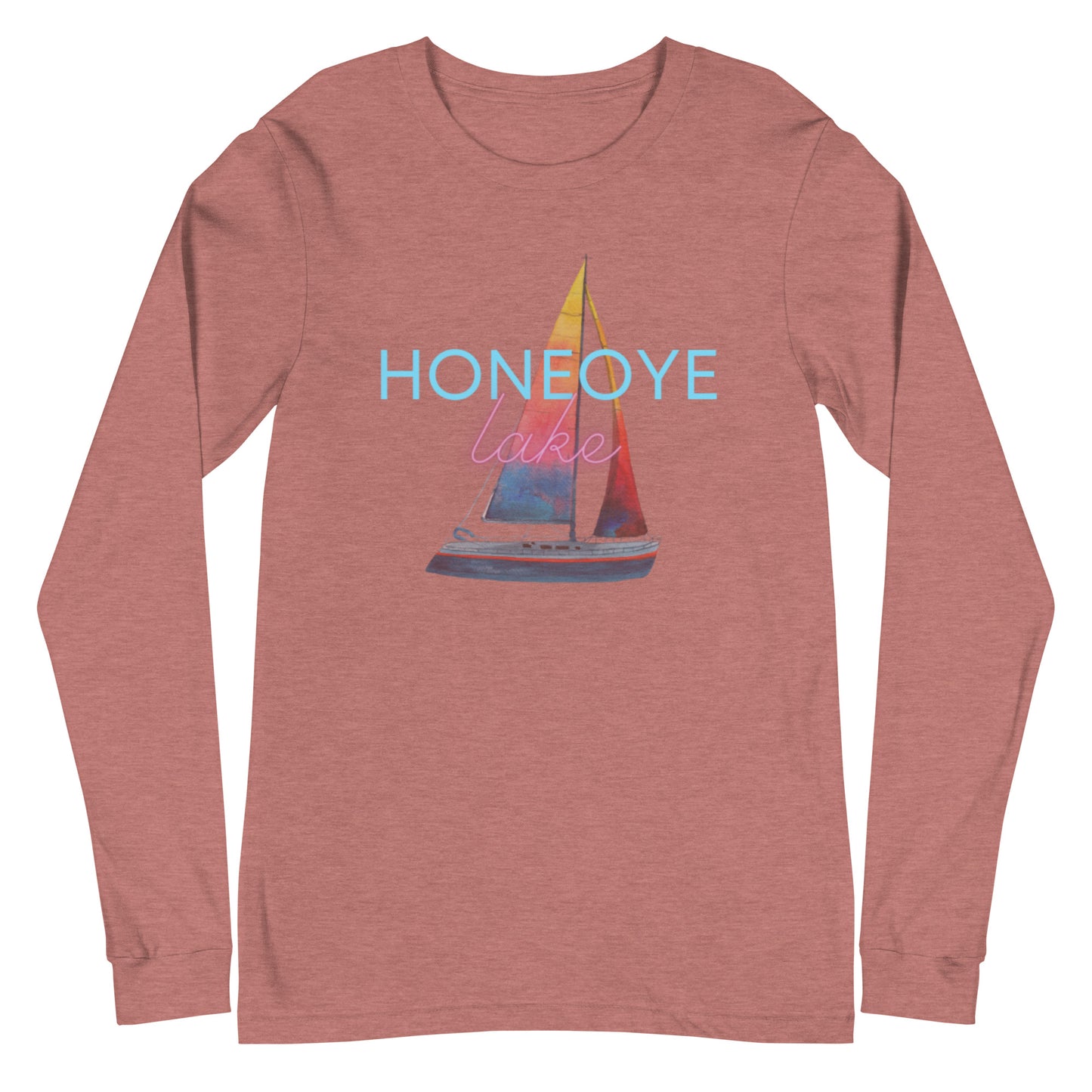 Unisex Long Sleeve Tee - Honeoye Lake Sailboat 2