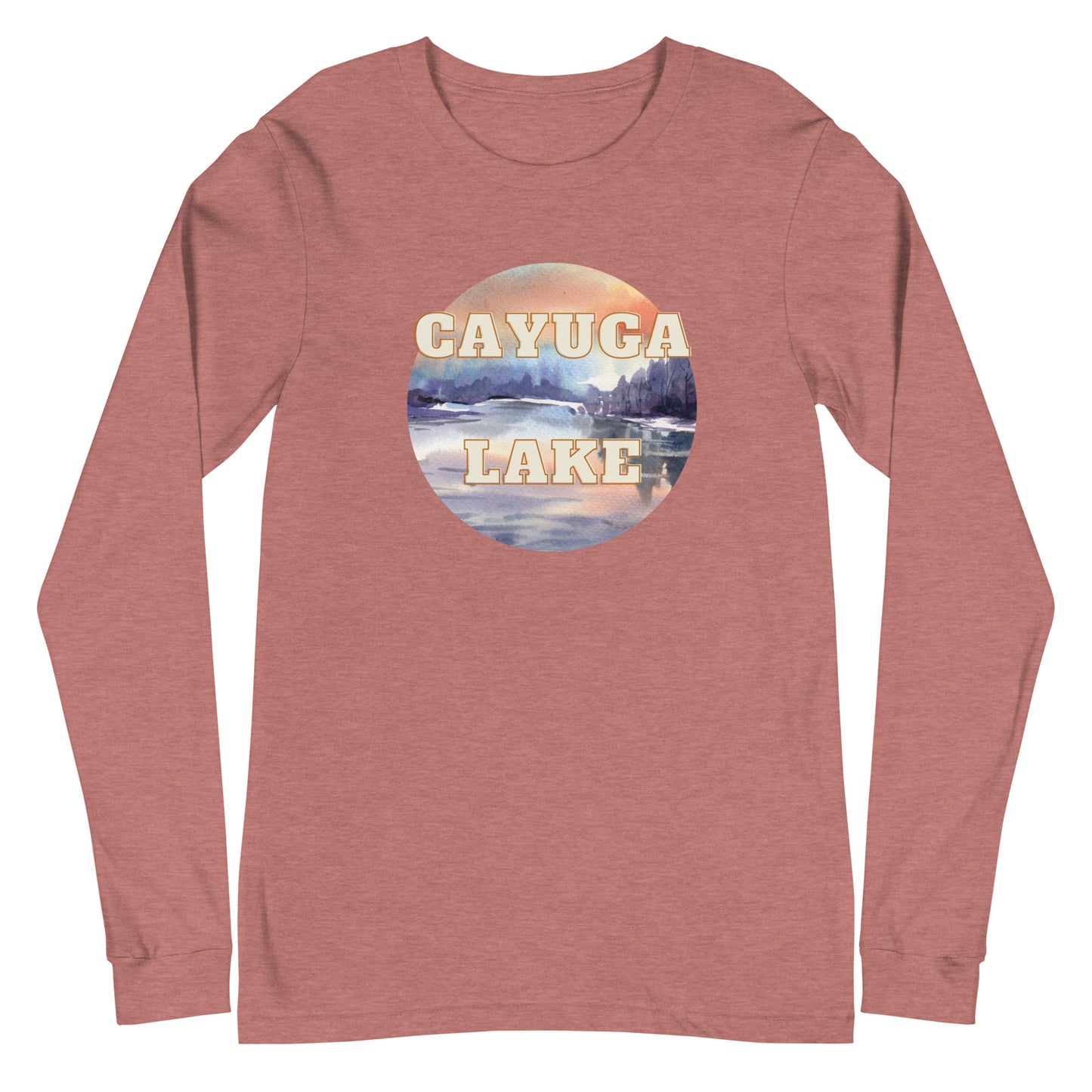 Unisex Long Sleeve Tee - Cayuga Lake watercolors