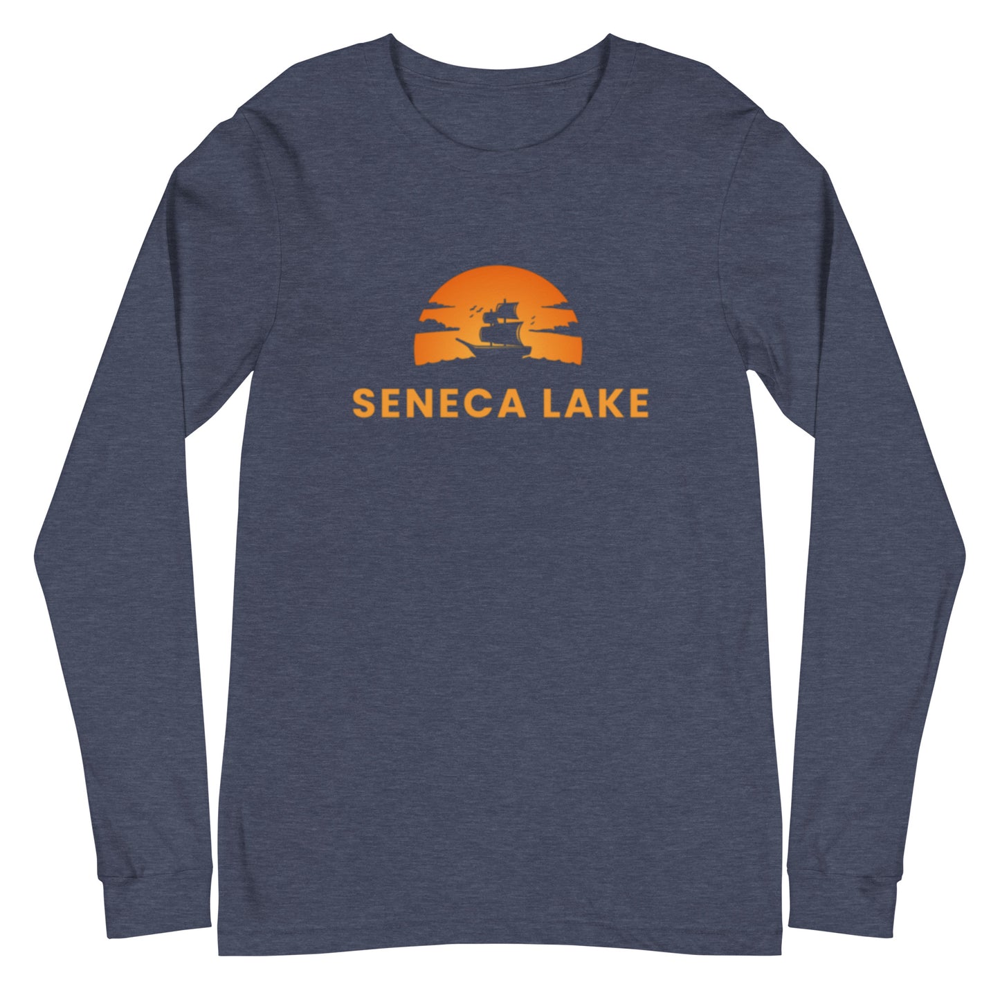 Unisex Long Sleeve Tee - Seneca Lake Blue Sailboat