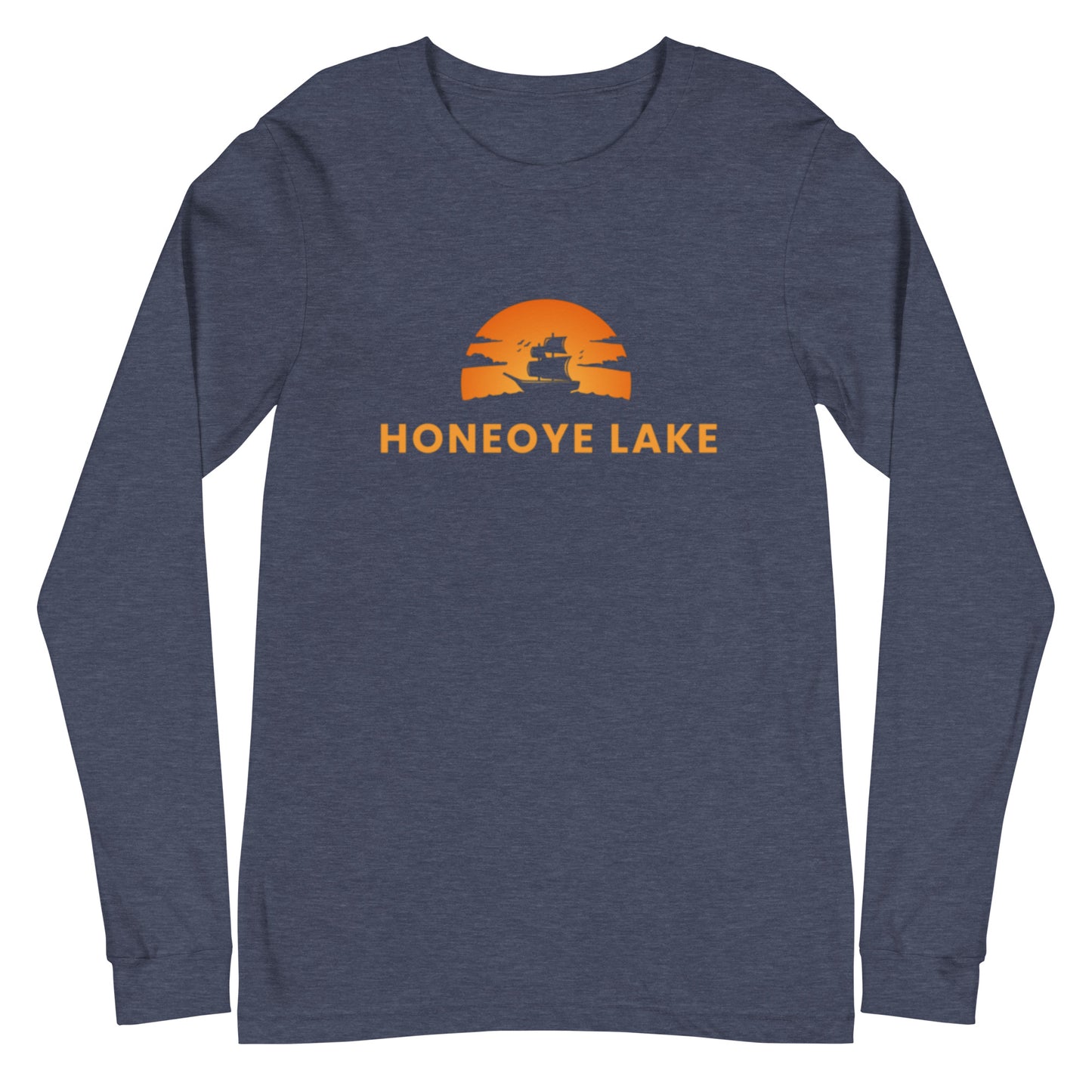 Unisex Long Sleeve Tee - Honeoye Lake Blue Sailboat